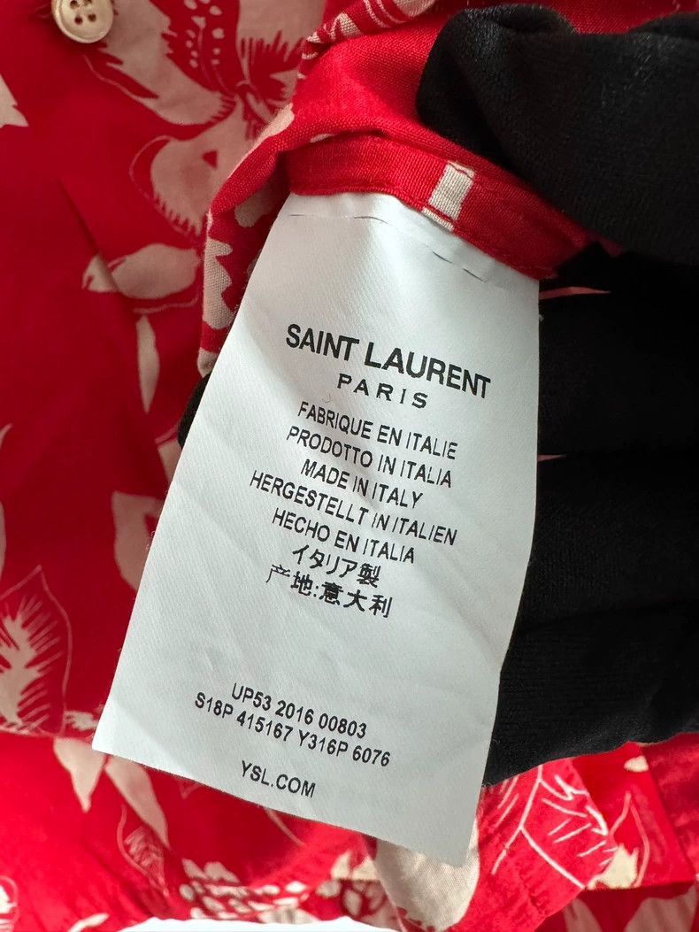 Saint Laurent Paris Saint Laurent Paris Saint Laurent Pineapple Button-Up Shir Size US L / EU 52-54 / 3 - 4 Thumbnail