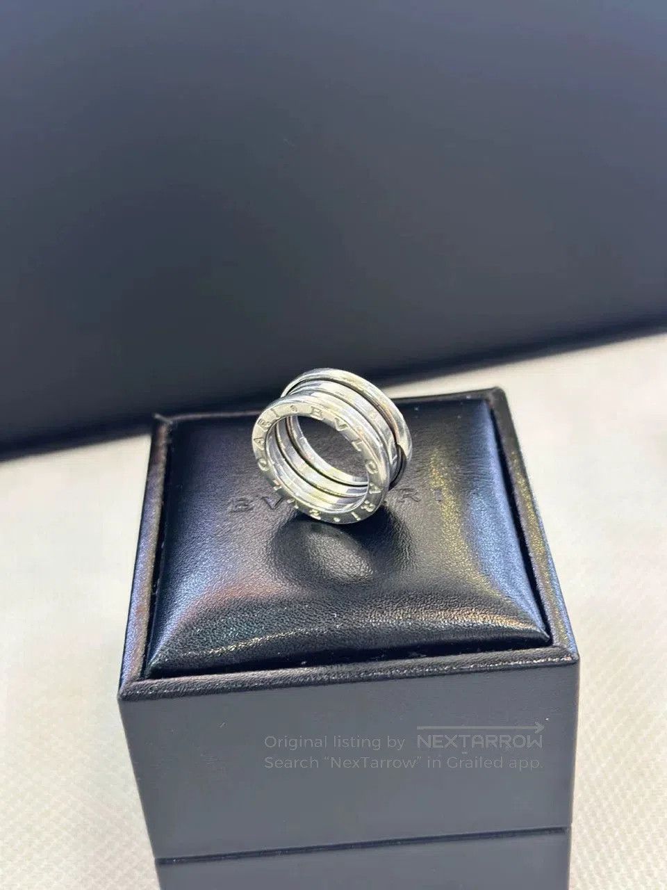 Bvlgari Bvlgari 18k White Gold Three-Ring Ring. Size ONE SIZE - 1 Thumbnail