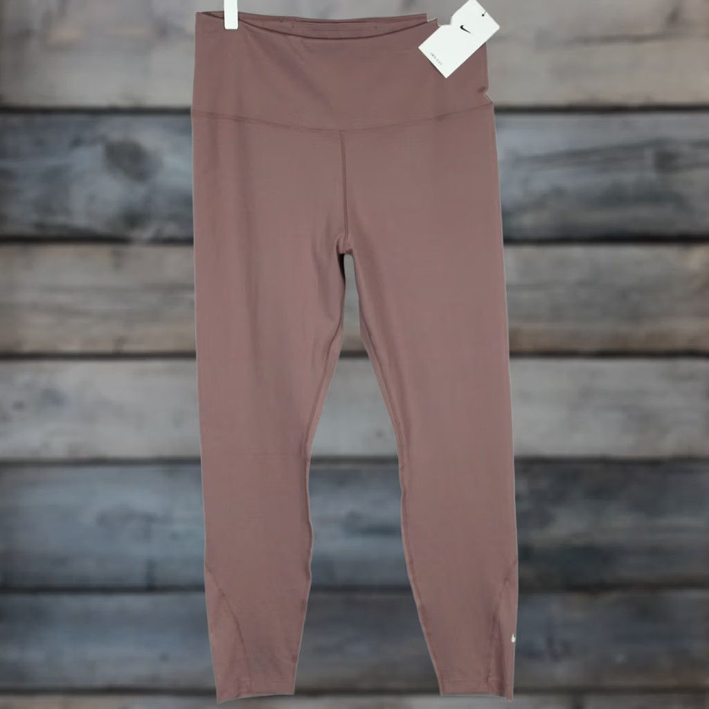 Nike Nike One Women's High Waisted 7/8 Leggings with Pockets L Mauve DV9020 208 Size 36" / US 14 / IT 50 - 1 Thumbnail