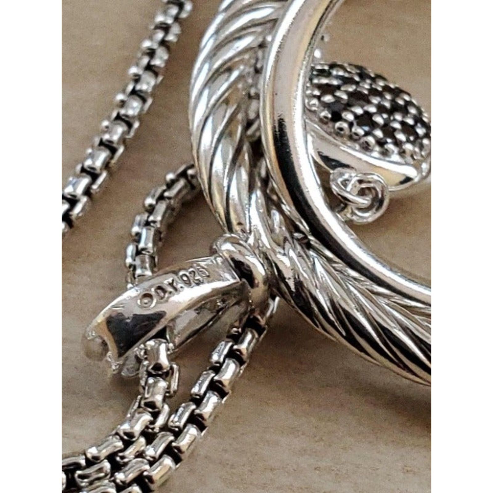 David Yurman David Yurman Black Diamonds Sterling Silver Necklace 925 Size ONE SIZE - 6 Thumbnail