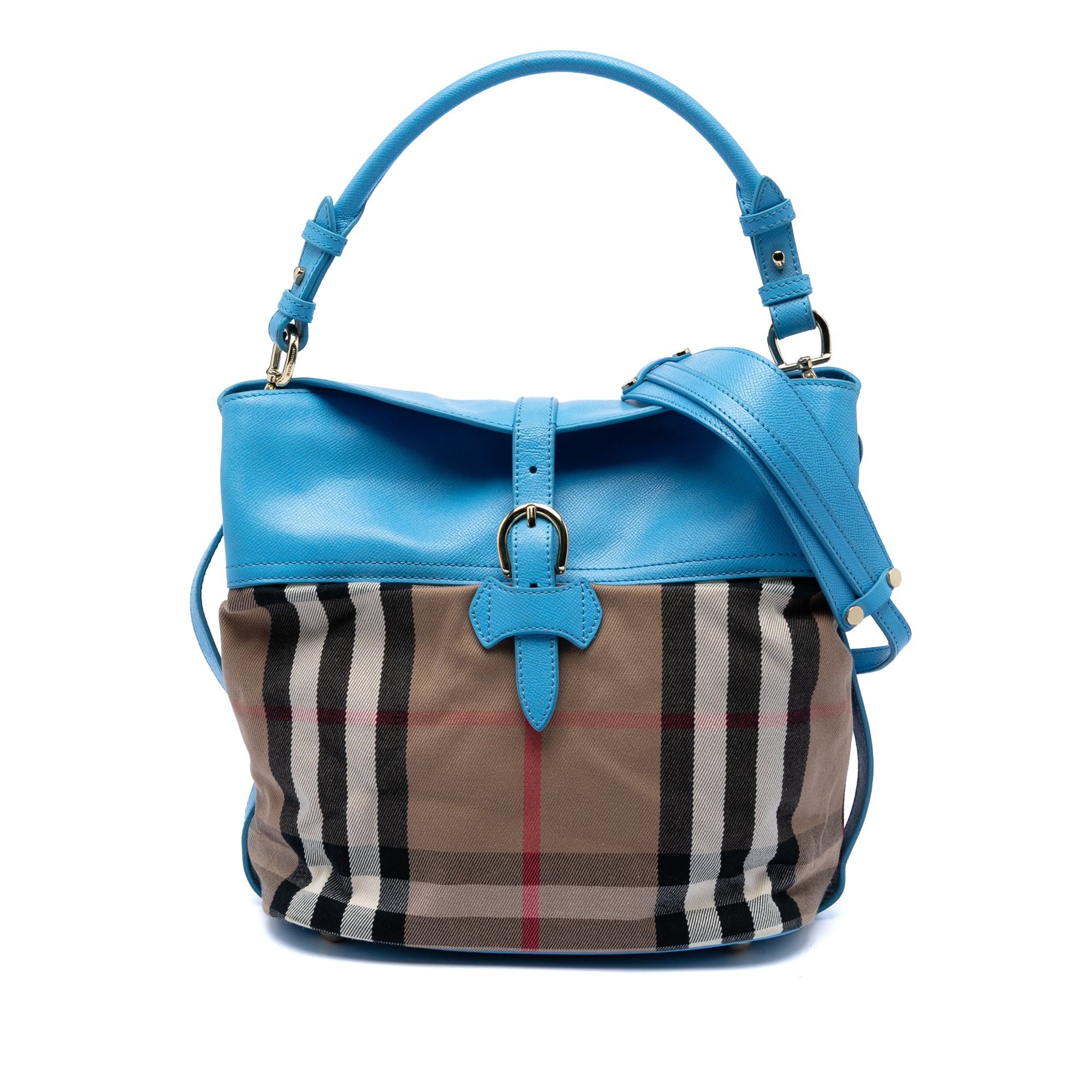 Burberry Medium Mega Check Canvas and Leather Sycamore Hobo Size ONE SIZE - 1 Thumbnail