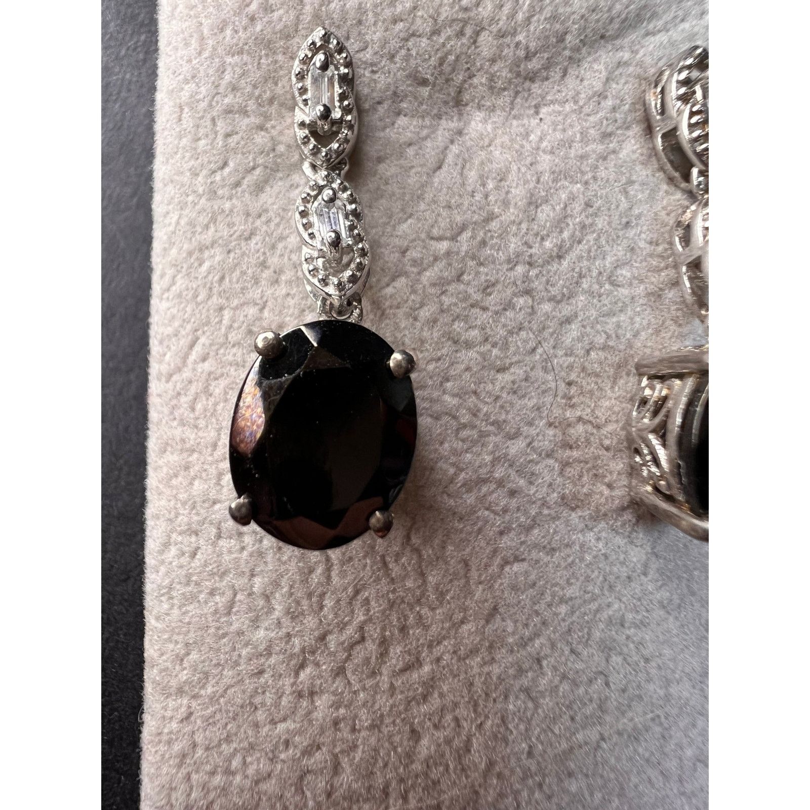 Other Elite Shungite gemstone sterling silver earrings Size ONE SIZE - 12 Thumbnail
