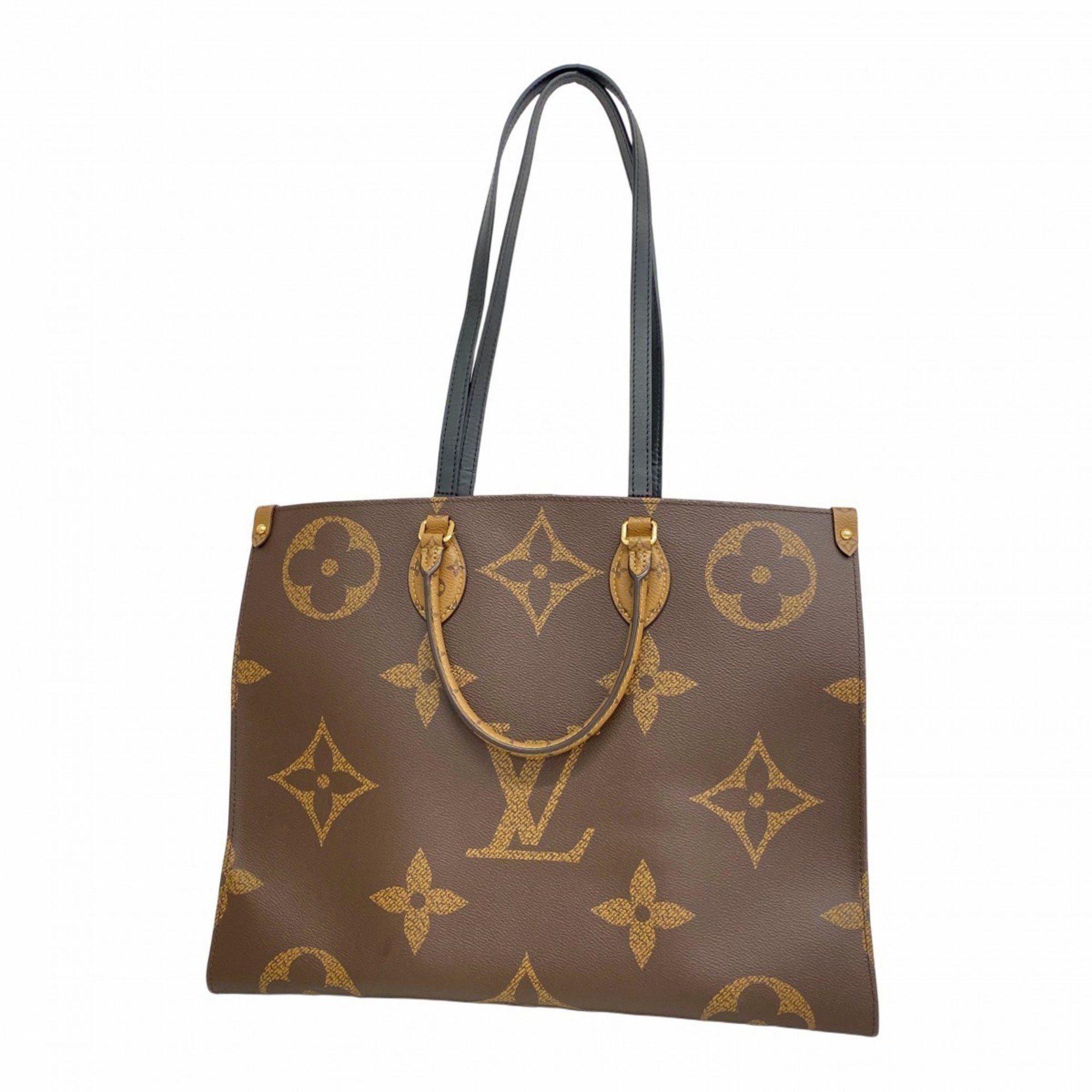 Louis Vuitton Tote Bag Monogram Giant Reverse On The Go Gm M45320 Brown Men's Women's