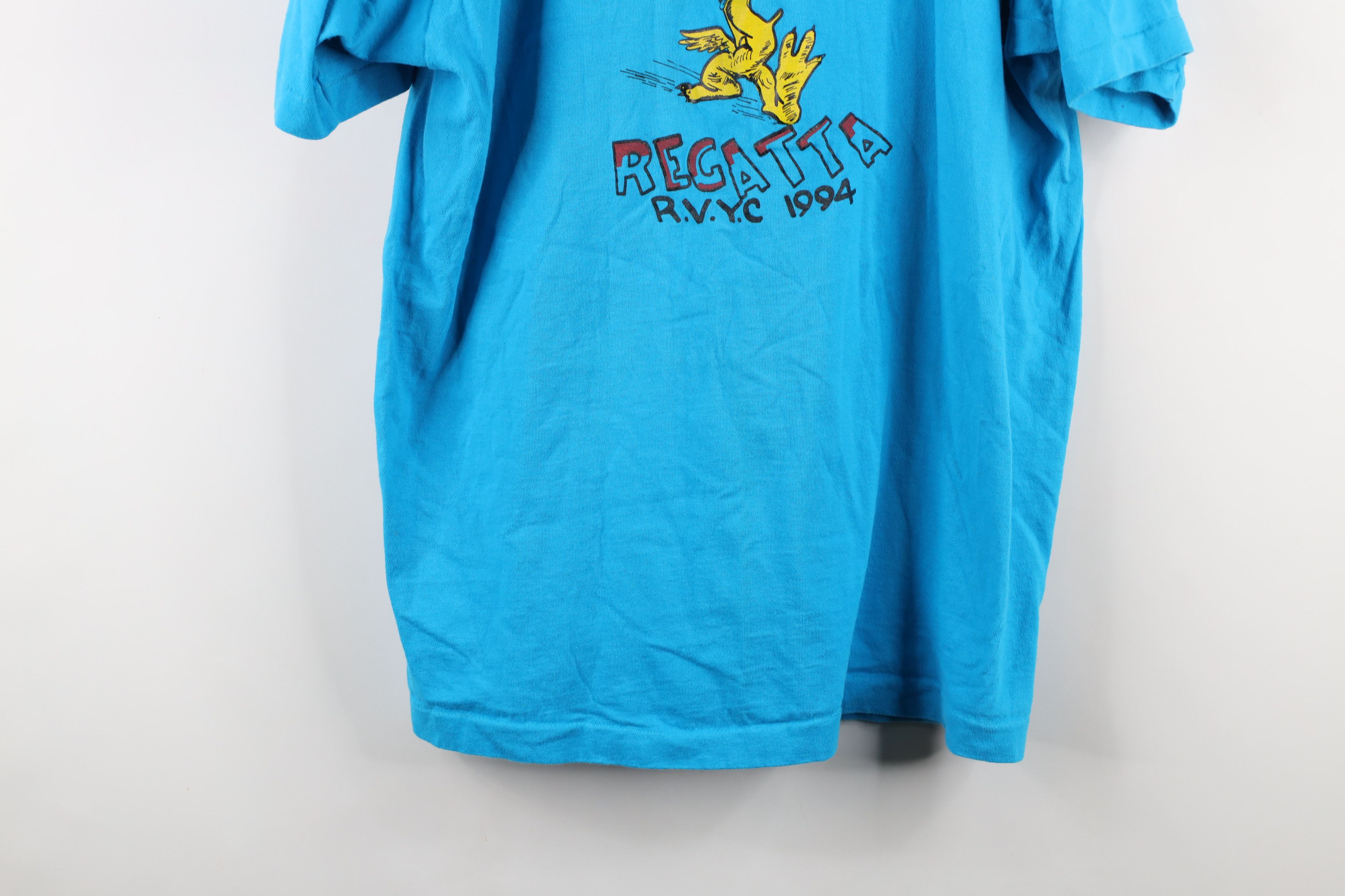 Vintage Vintage 90s Yagotta Regatta Race T-Shirt Blue Cotton USA Size US XL / EU 56 / 4 - 11 Thumbnail