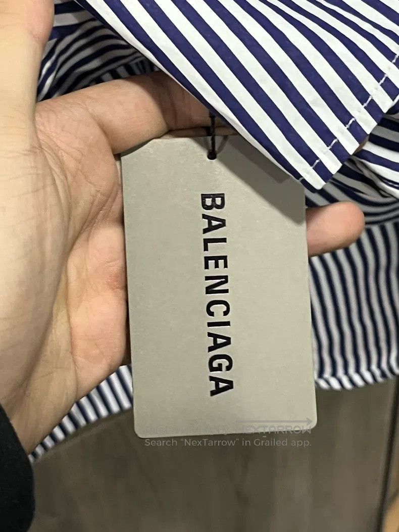 Balenciaga Balenciaga Striped Loose Shirt Size US XXS / EU 40 - 8 Thumbnail
