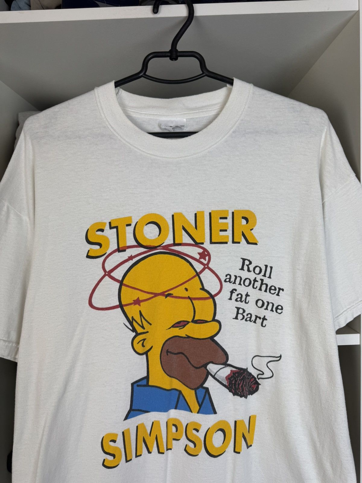 The Simpsons Vintage Stoner Simpson Roll Another fat one Bart T-shirt Size US L / EU 52-54 / 3 - 2 Thumbnail
