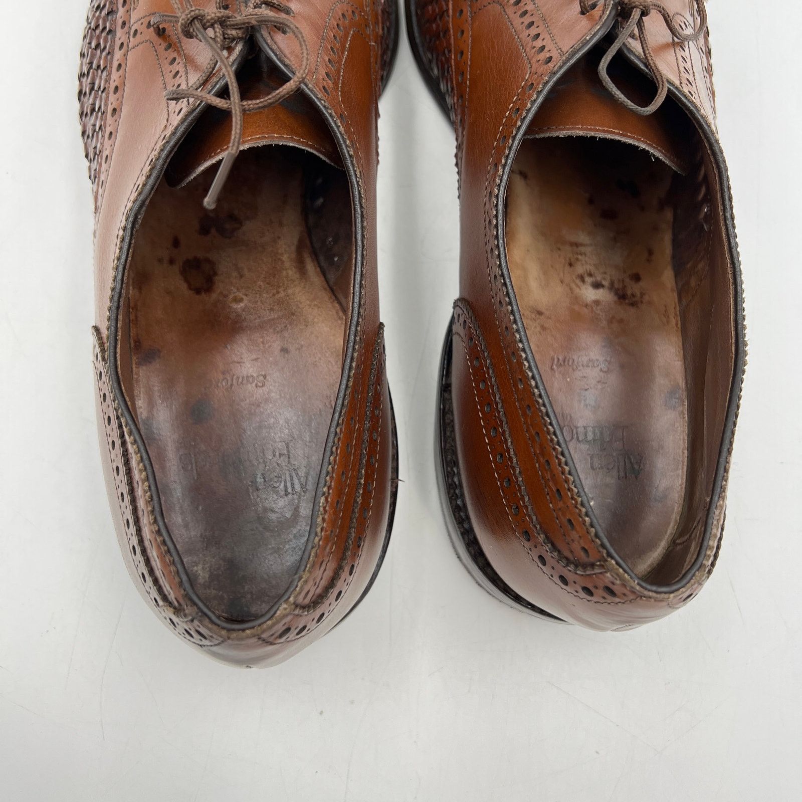 Allen Edmonds Allen Edmonds Sanford Leather Lace Ups In Oak Brown Size US 12 / EU 45 - 5 Thumbnail