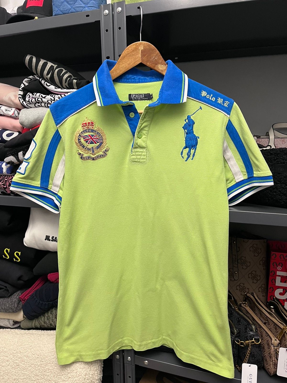 Pre-owned Polo Ralph Lauren X Ralph Lauren Vintage Polo Ralph Laurent Rugby Polo In Green