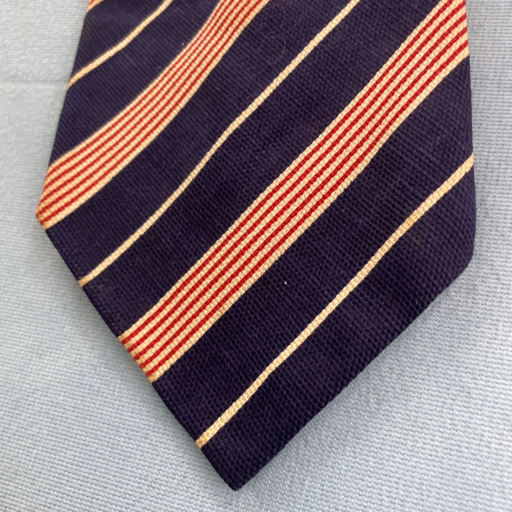Vintage VINTAGE Red White Blue Tie Woven Necktie Repp Striped American Regimental 4x57 Stain Capsule Wide Necktie Men Tie Size ONE SIZE - 7 Thumbnail