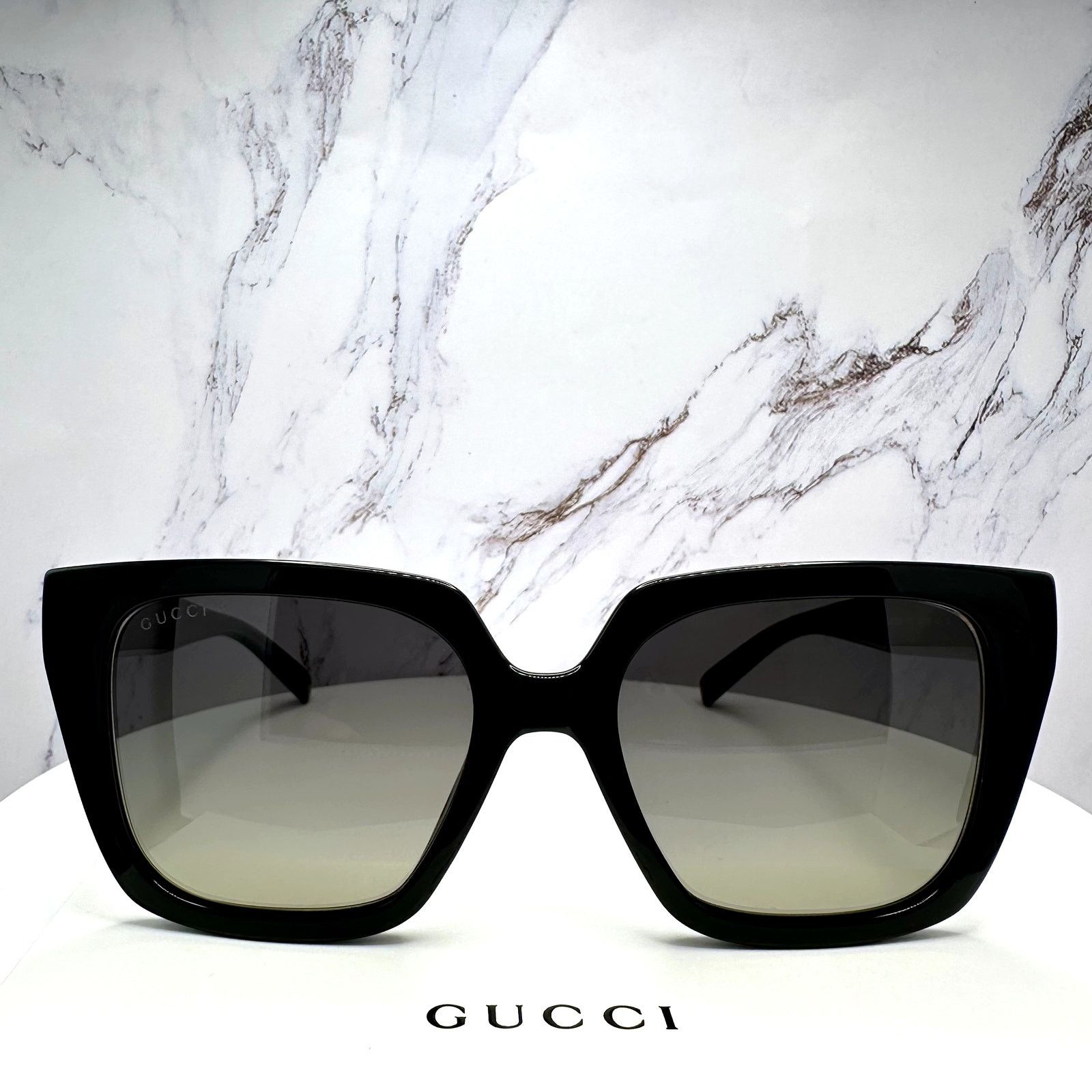 Gucci New GUCCI Sunglasses Black 54mm Square Gold GG Red Green Web Size ONE SIZE - 17 Thumbnail