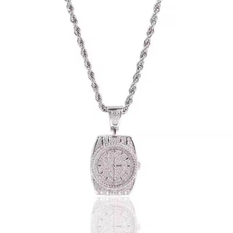 Japanese Brand Clock Pendant Streetwear Necklace Chain Size ONE SIZE - 2 Thumbnail