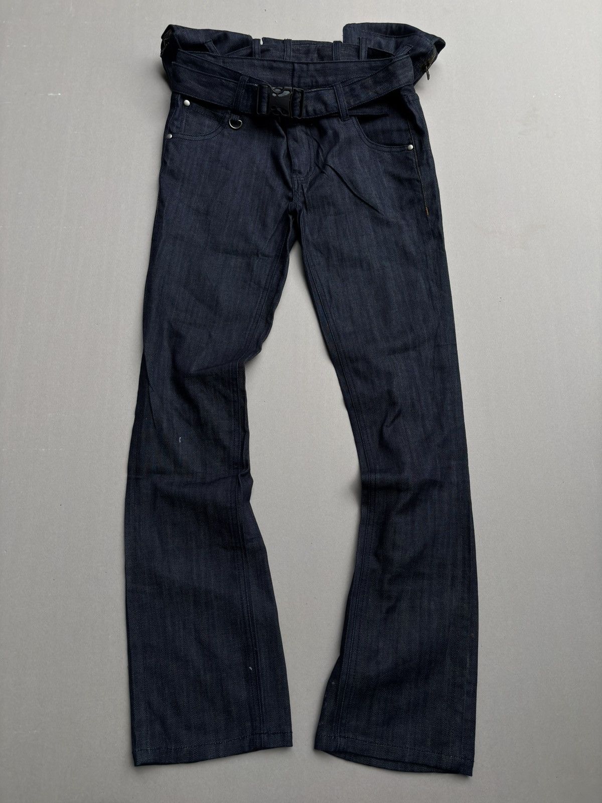 Yohji Yamamoto Y-3 Utility Flare Denim w/ Detachable Belt Bag Size US 27 - 2 Thumbnail