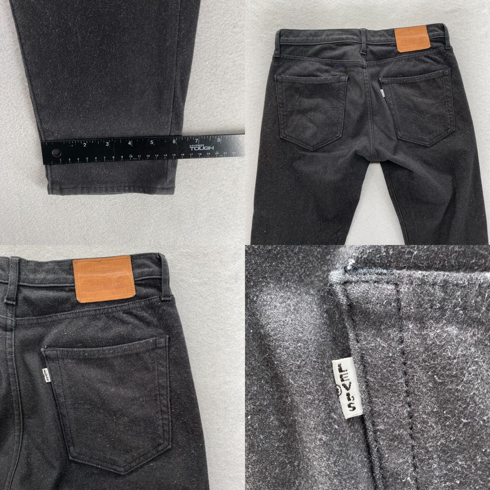 Levi's Levi's 512 5-Pocket Chino Pants Mens 32x32 Slim Tapered Black Premium Big E Size US 32 / EU 48 - 9 Thumbnail