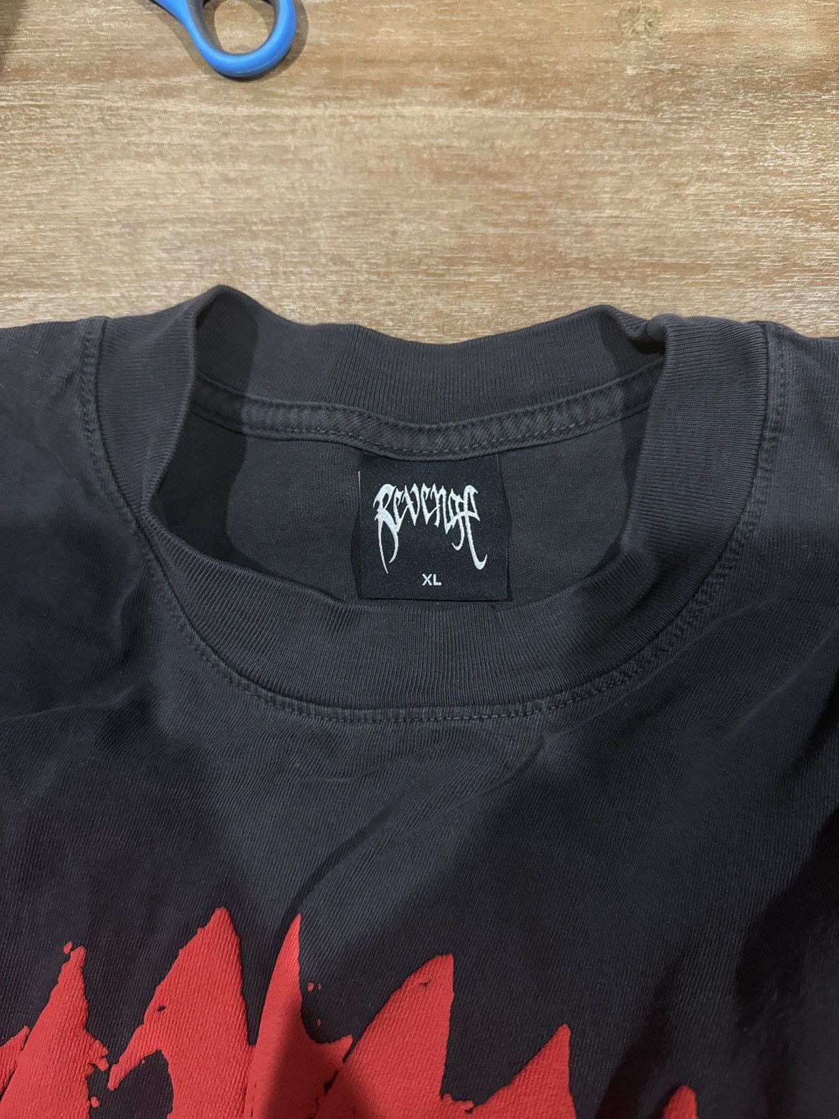 Revenge REVENGE ST. MICHAEL TEE VINTAGE BLACK/RED T SHIRT BRAND NEW Size US XL / EU 56 / 4 - 5 Thumbnail