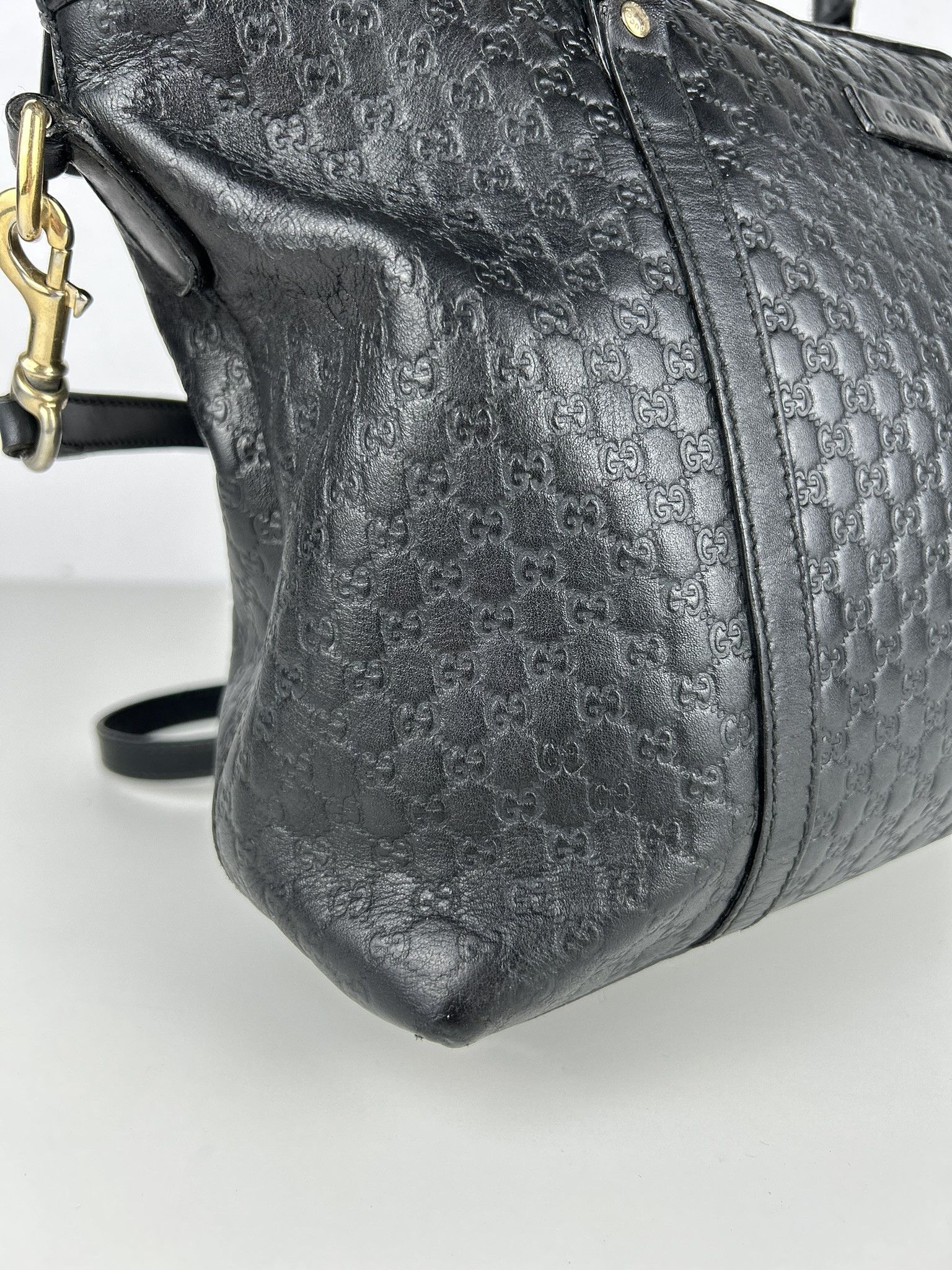 Gucci Gucci microguccissima black leather top zip handbag Size ONE SIZE - 9 Thumbnail