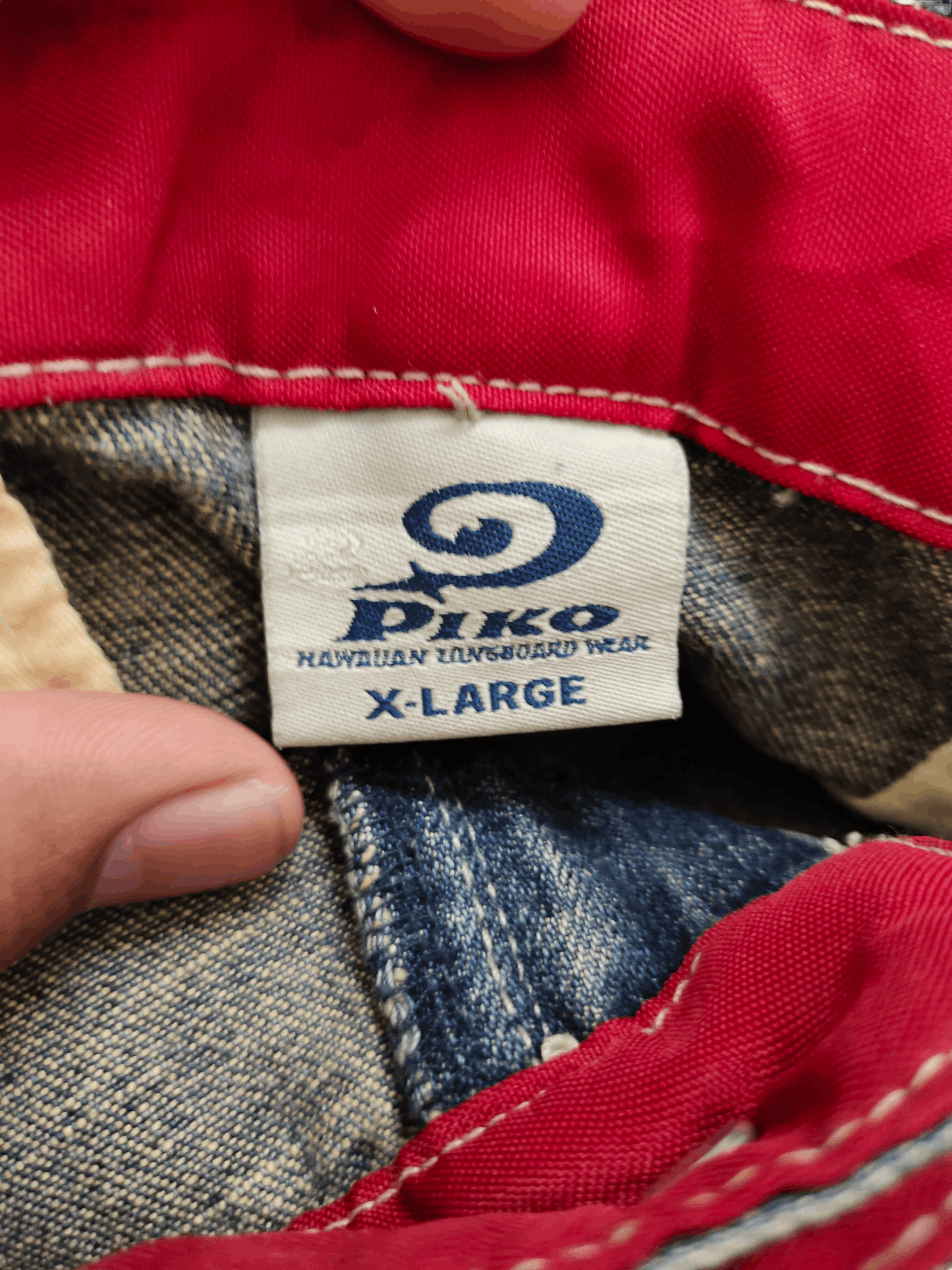 Japanese Brand Baggy Jeans Piko Cargo Wide Leg Denim Y2k Jnco Streetwear Size US 34 / EU 50 - 17 Thumbnail