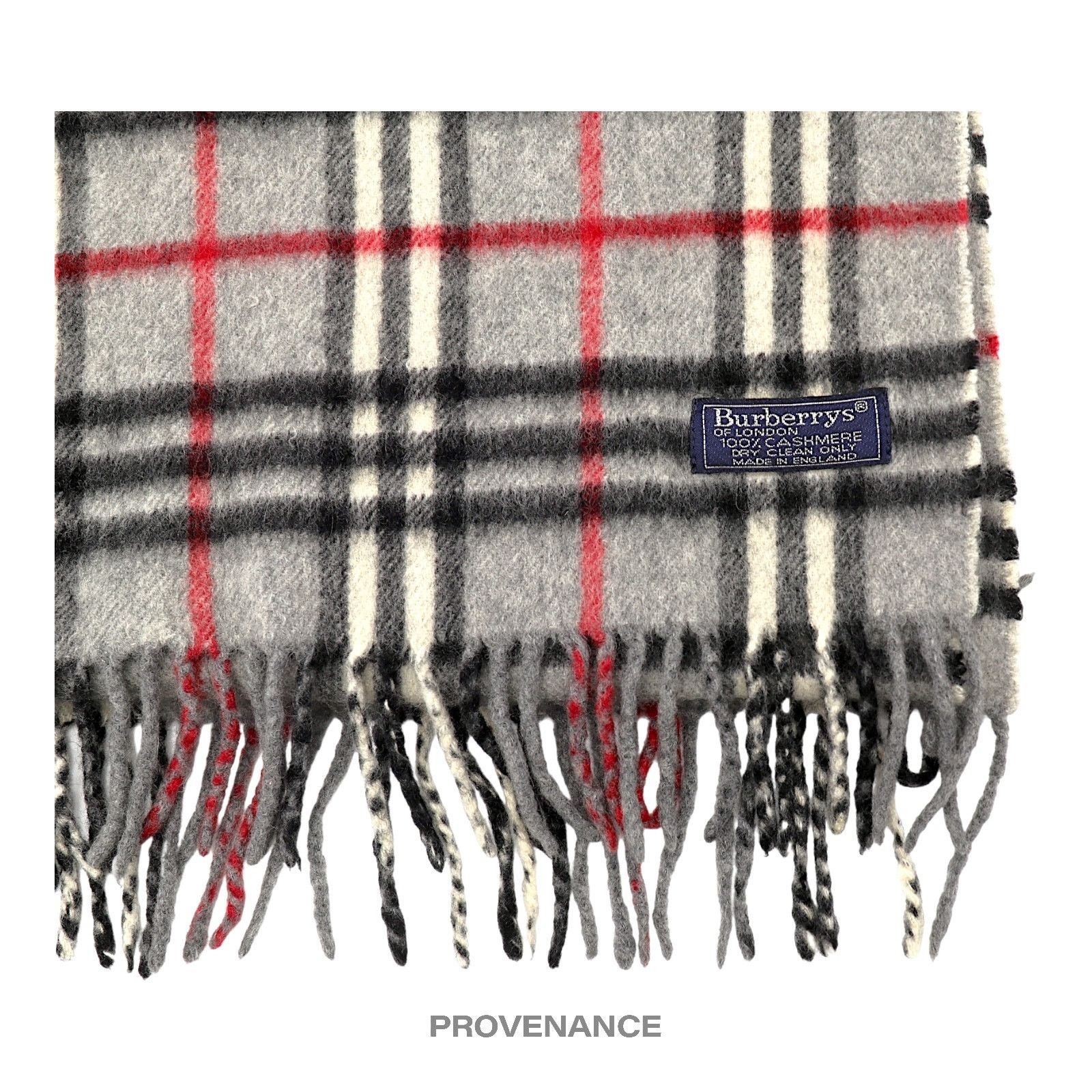 Burberry 🔴 Burberry Scarf - Nova Check Grey Cashmere Size ONE SIZE - 4 Thumbnail