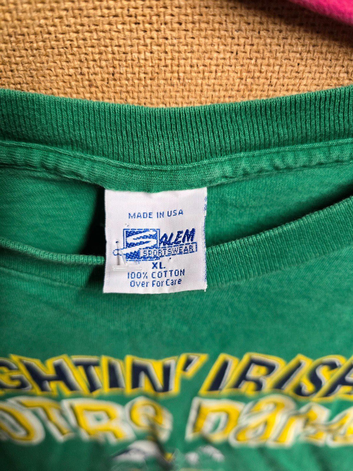 NCAA Vintage Notre Dame Fighting Irish XL Single Stitch Made USA Size US XL / EU 56 / 4 - 3 Thumbnail