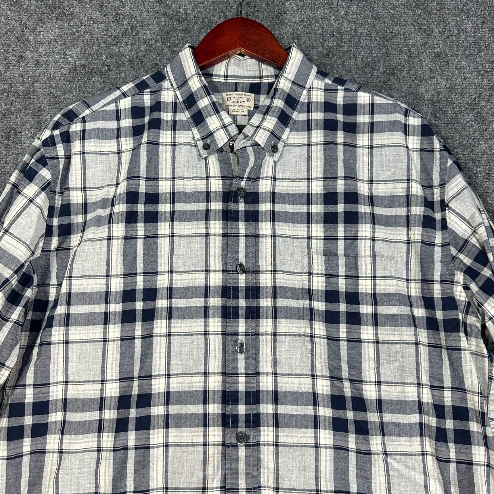J.Crew J. Crew Shirt Mens XL Gray Plaid Cotton Long Sleeve Button Down Pocket Size US XL / EU 56 / 4 - 4 Thumbnail