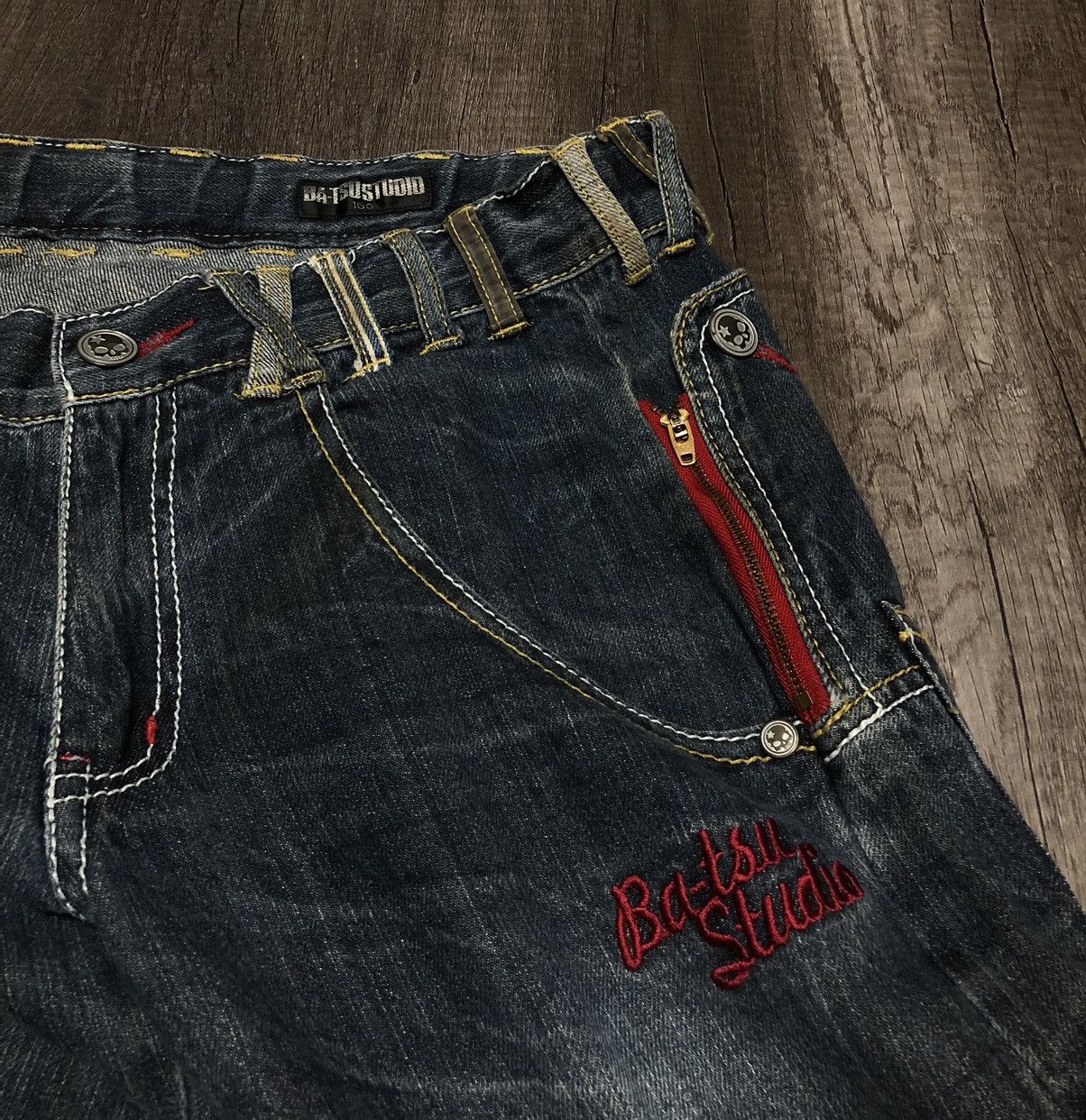 Hysteric Glamour × Japanese Brand BA-TSU STUDIO ROCK DENIM JEANS JAPANESE BRAND (UNISEX) Size US 29 - 24 Thumbnail