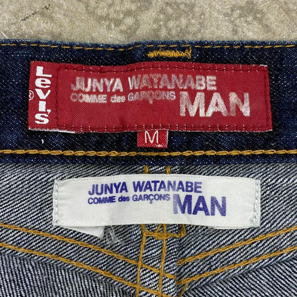 Junya Watanabe × Levi's 505 SS2009 Gingham Patchwork Denim Indigo Pants Size US 30 / EU 46 - 5 Thumbnail