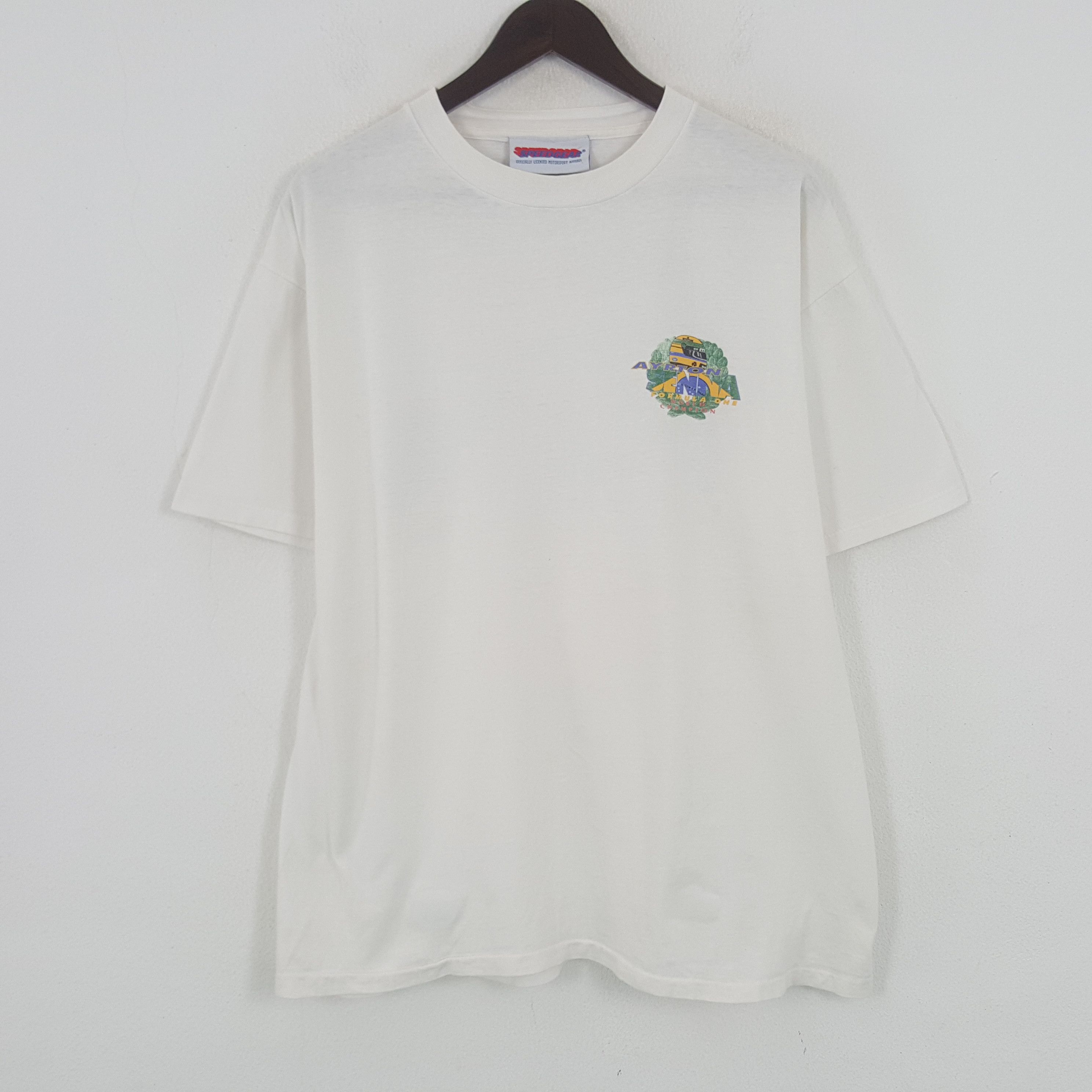 Vintage Vintage Ayrton Senna Formula One Tshirt Size US XL / EU 56 / 4 - 3 Thumbnail