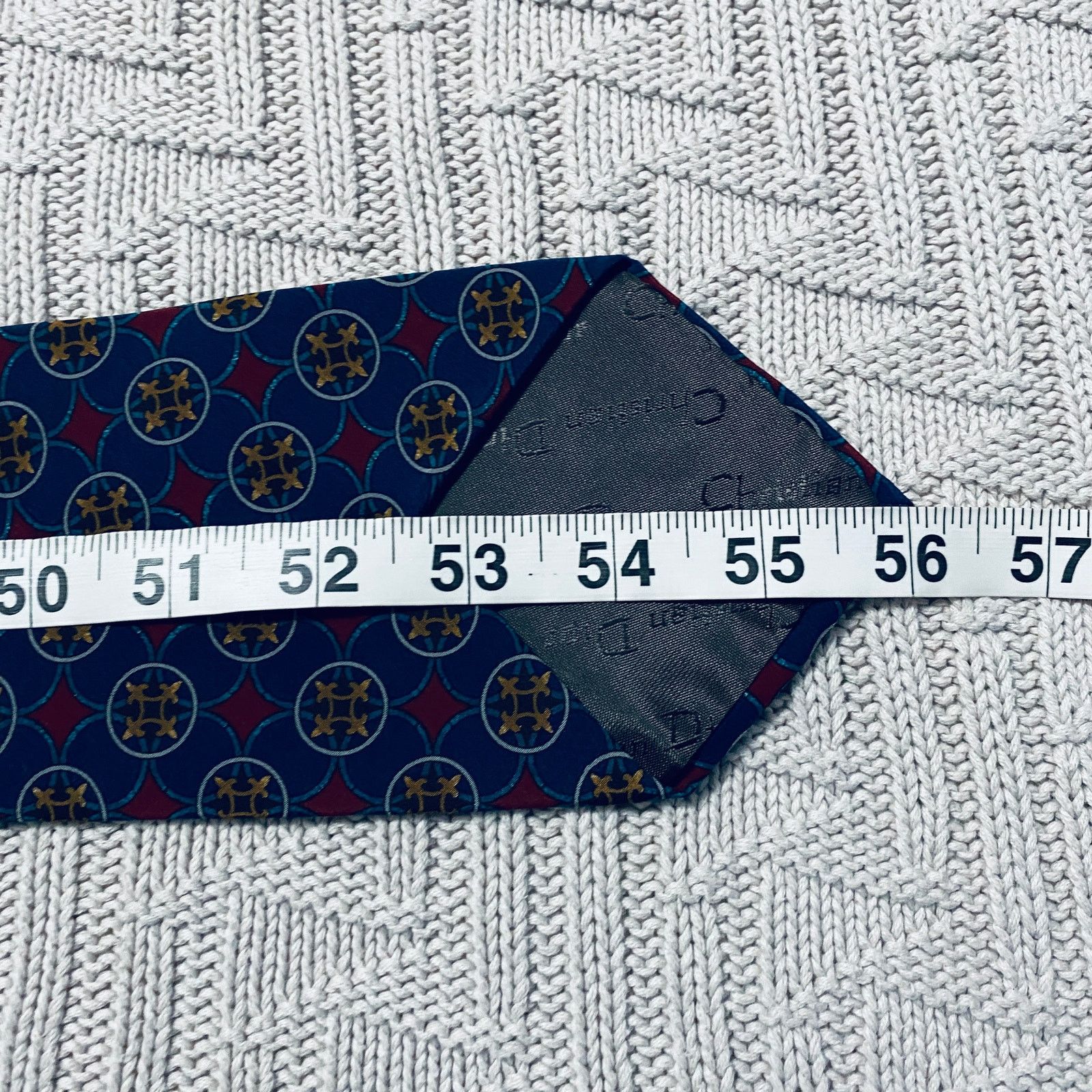 Dior Dior blue circle pattern silk tie Size ONE SIZE - 4 Thumbnail
