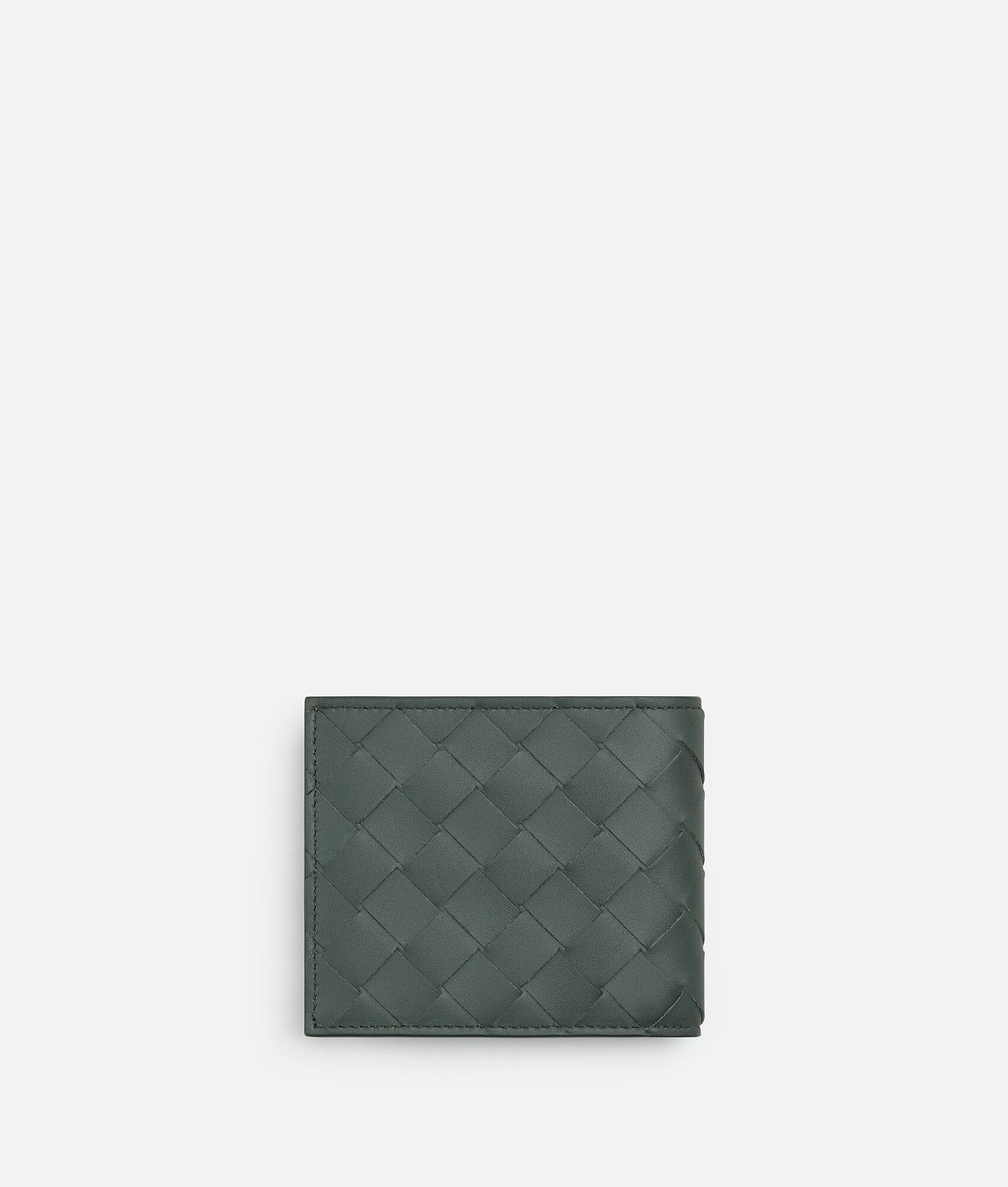 Bottega Veneta o1bcso1str1025 Intrecciato Bi-Fold Wallet in Dark Green Size ONE SIZE - 3 Thumbnail