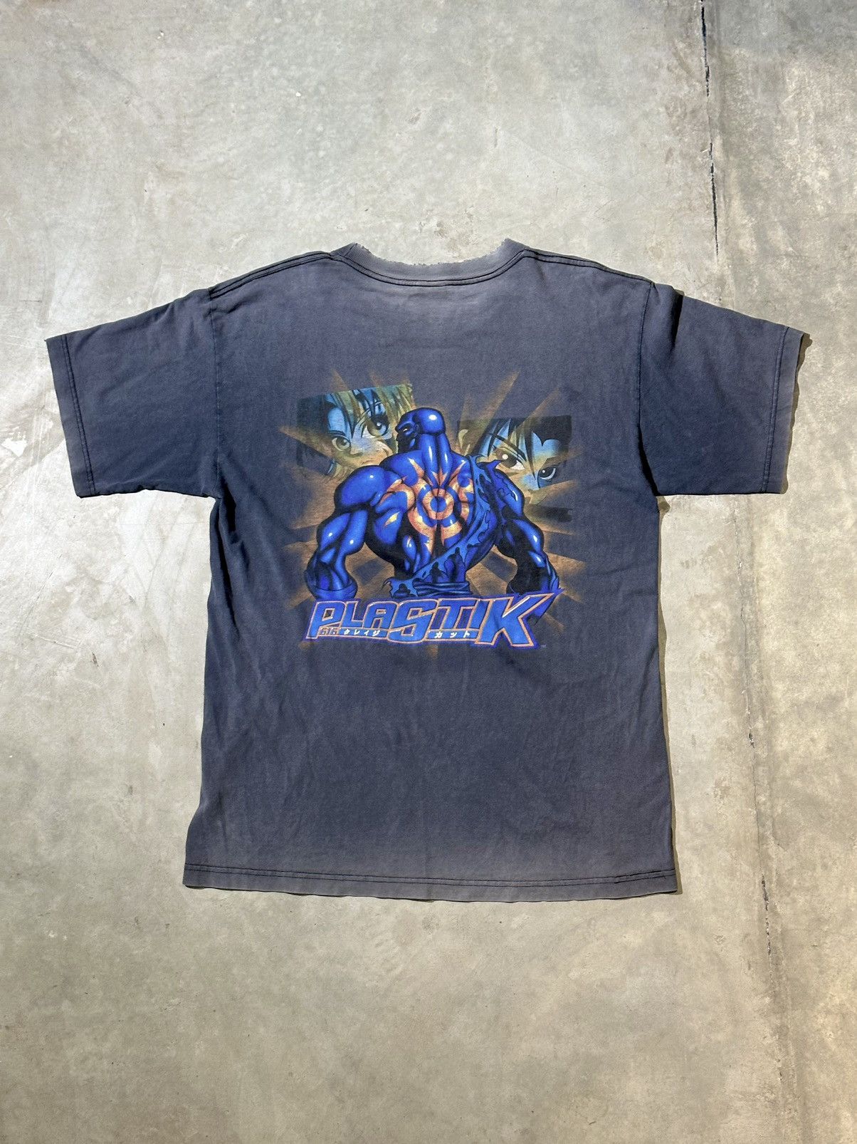 Anime 90s Plastik faded tee Size US L / EU 52-54 / 3 - 1 Thumbnail