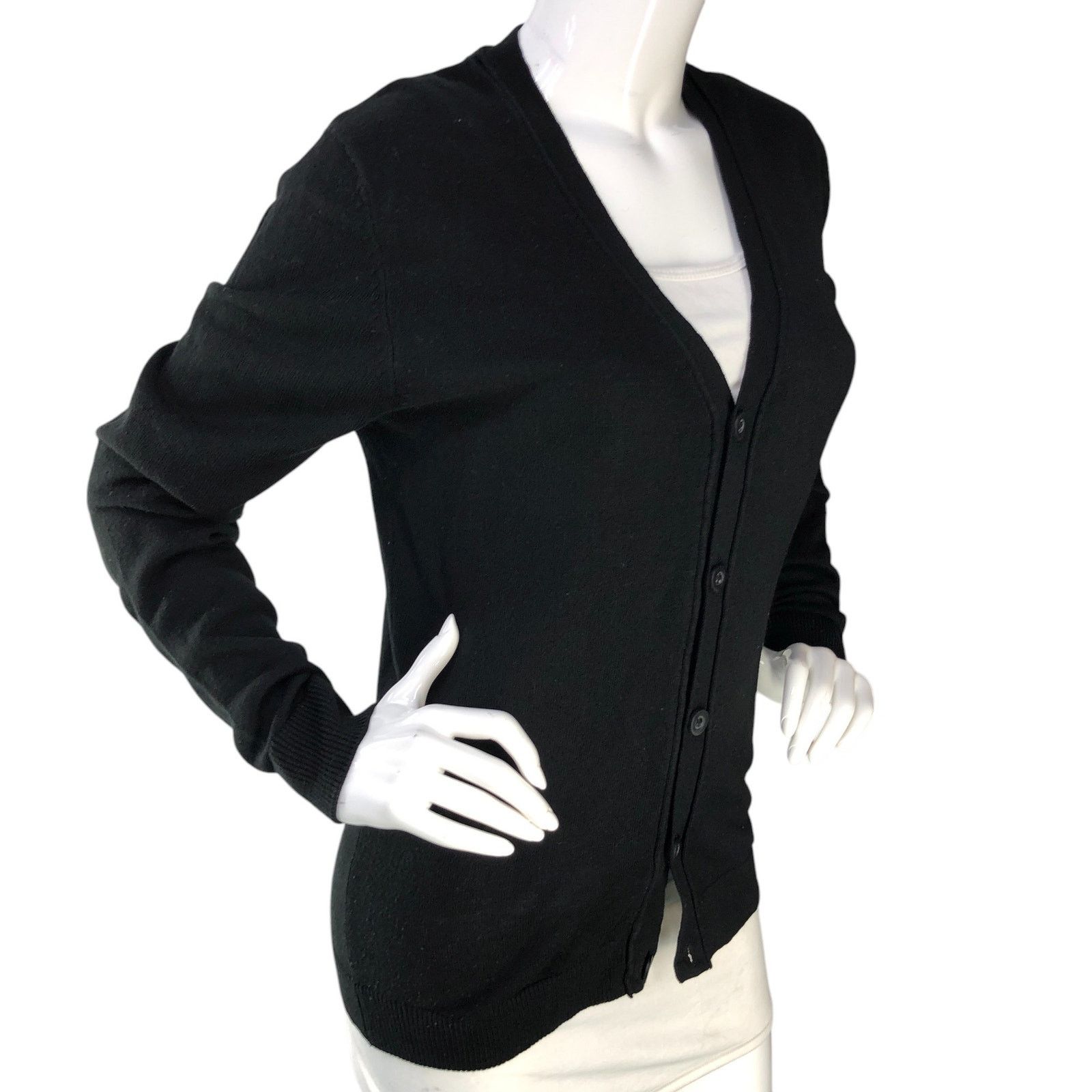 River Island River Island Size S Cardigan Grandpa Sweater Knit Black Size S / US 4 / IT 40 - 10 Thumbnail