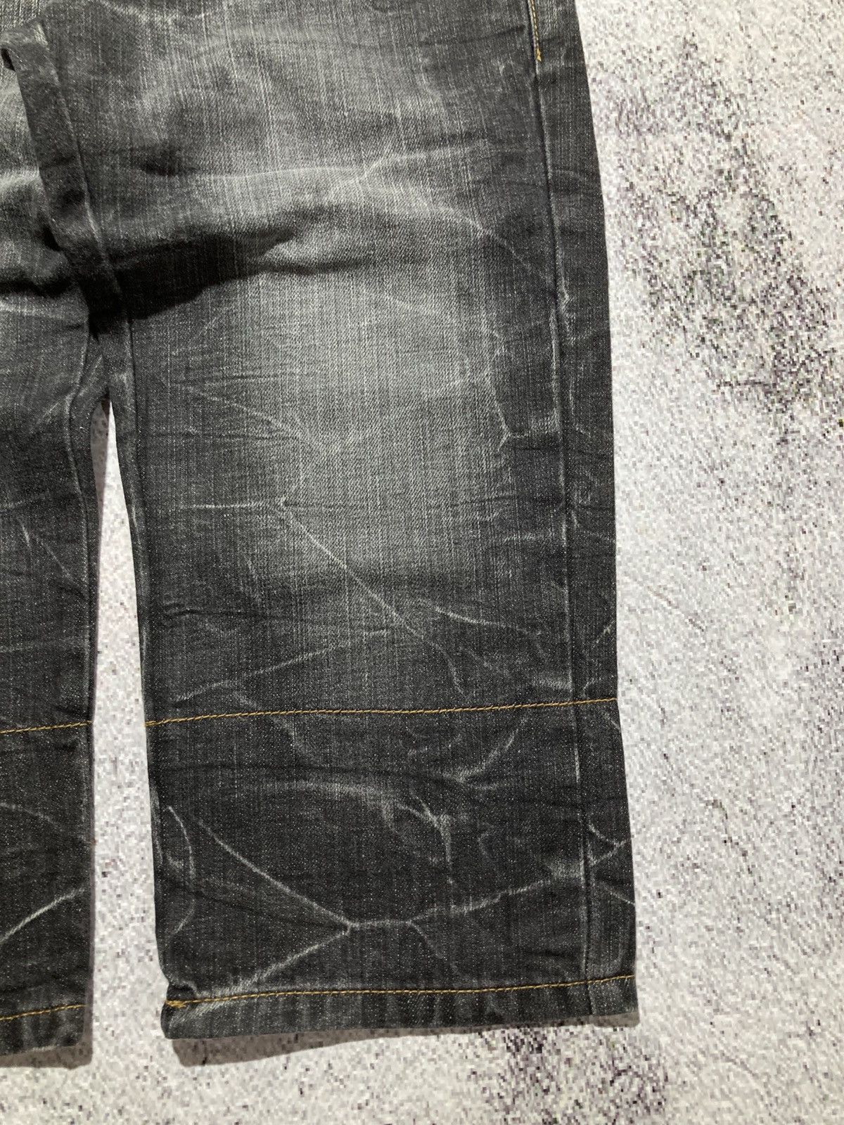 Japanese Brand 2000s Nylaus Double Waist Denim Jeans Pant Faded Y2k Size US 28 / EU 44 - 6 Thumbnail