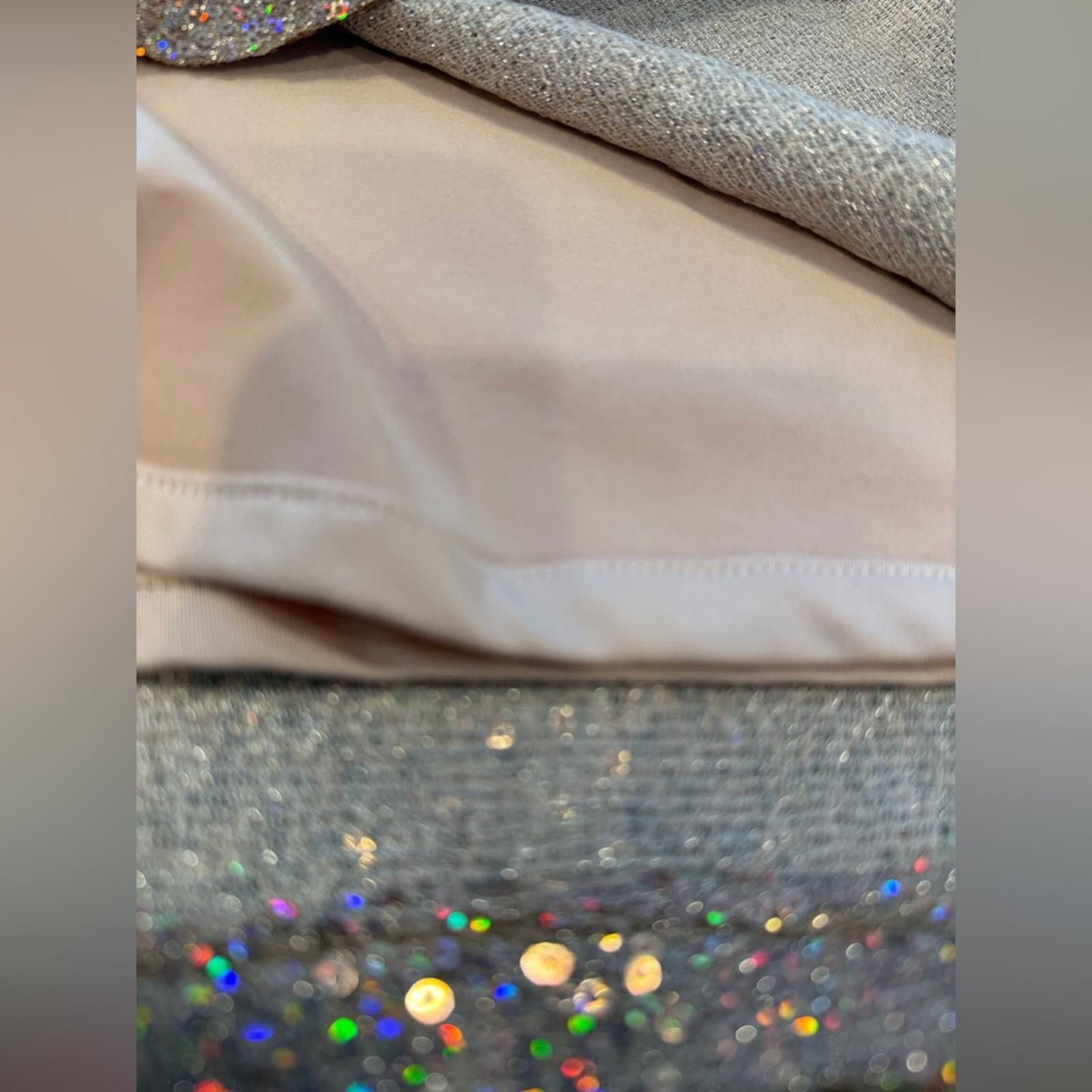 Other Aqua Formal gold pink sequined one shoulder midi dress SZ M Size M / US 6-8 / IT 42-44 - 5 Thumbnail
