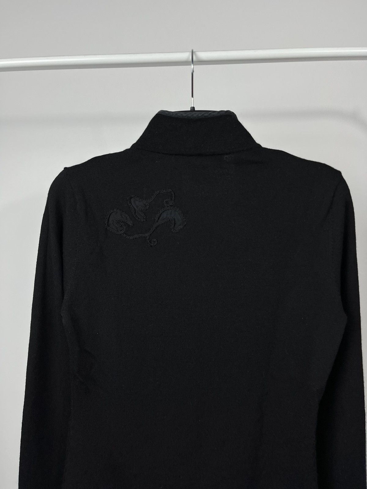 Shanghai Tang Shanghai Tang Wool Sweater Black Embroidered Floral Style M Size M / US 6-8 / IT 42-44 - 10 Thumbnail