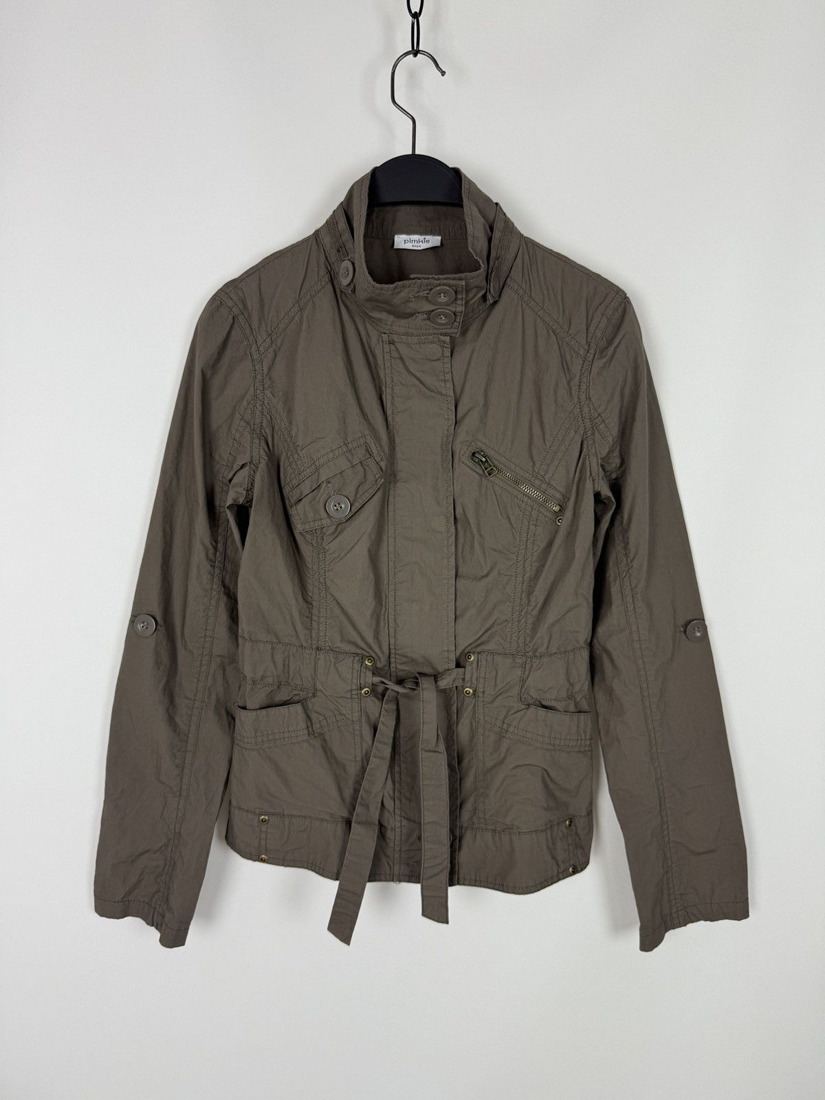 Vintage Y2K Vintage Pimkie Basic Fitted Brown Cargo Pocket Jacket S Size M / US 6-8 / IT 42-44 - 3 Thumbnail