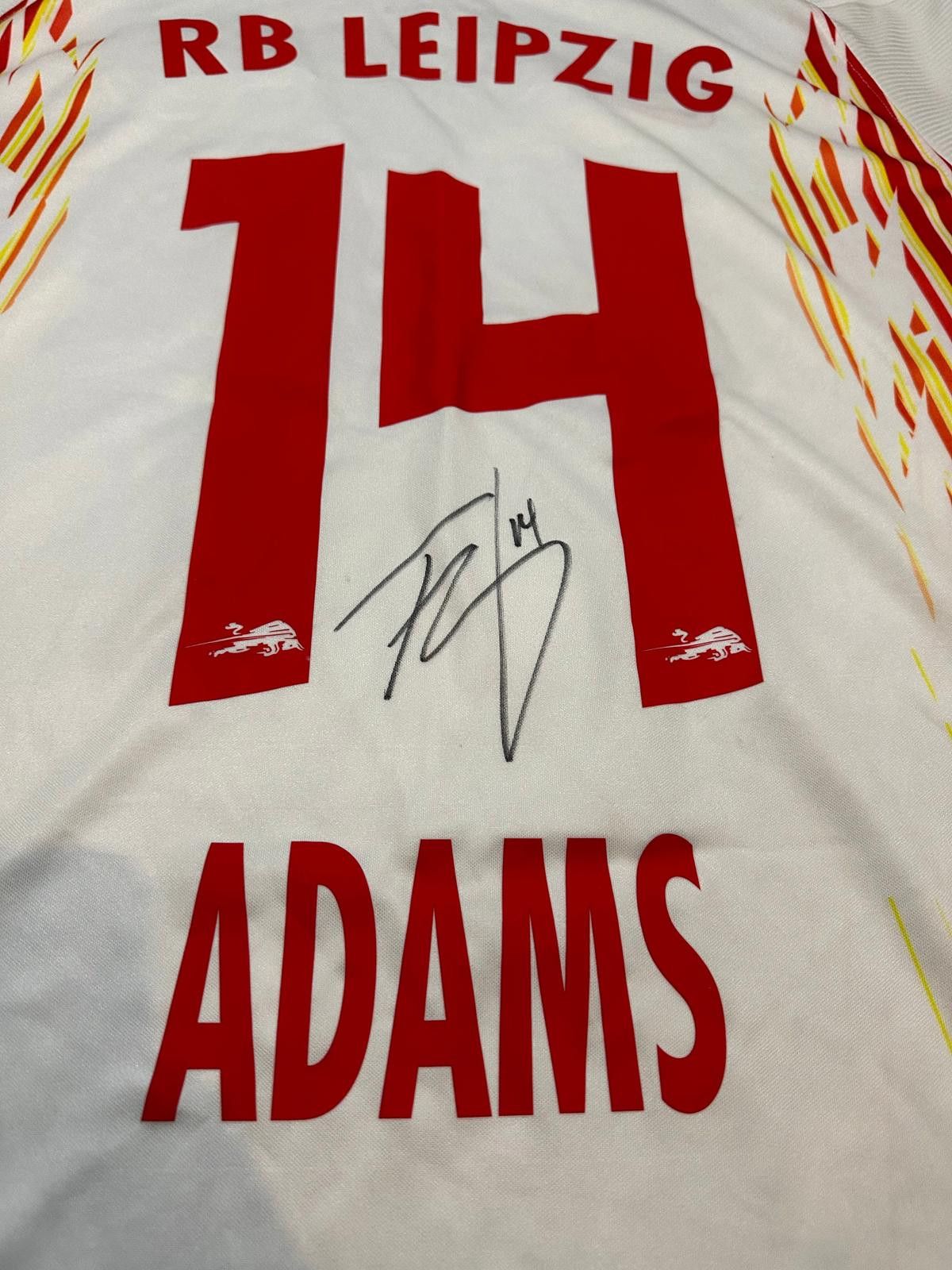Nike Autographed RB Leipzig 2023 Soccer Jersey #14 Adams Size ONE SIZE - 4 Thumbnail