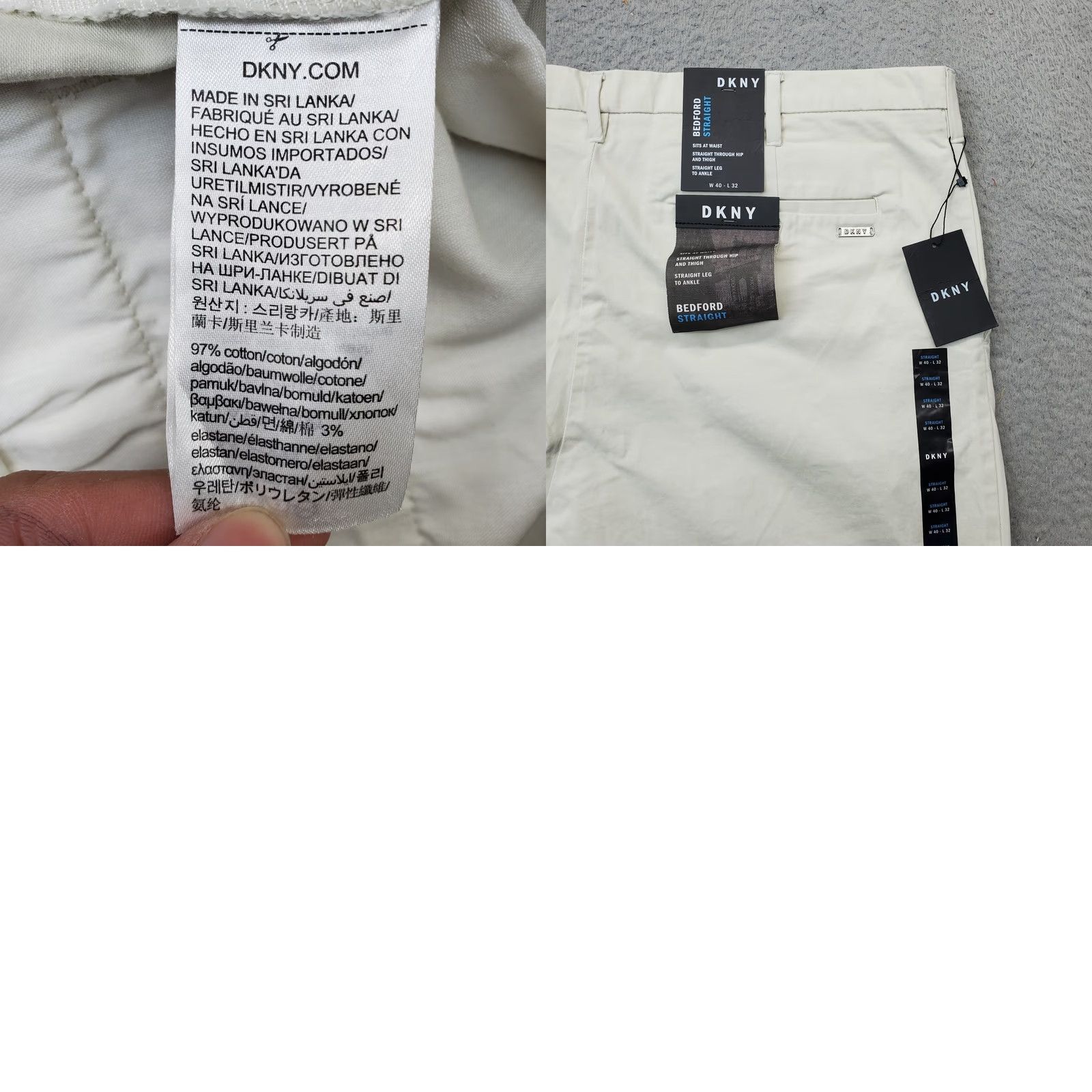 DKNY DKNY Mens Bedford Pants Tan Stretch Slash Pocket Straight Leg Size 40 Inseam 31.25" Flat Front Casual Khakis Size US 40 / EU 56 - 8 Thumbnail