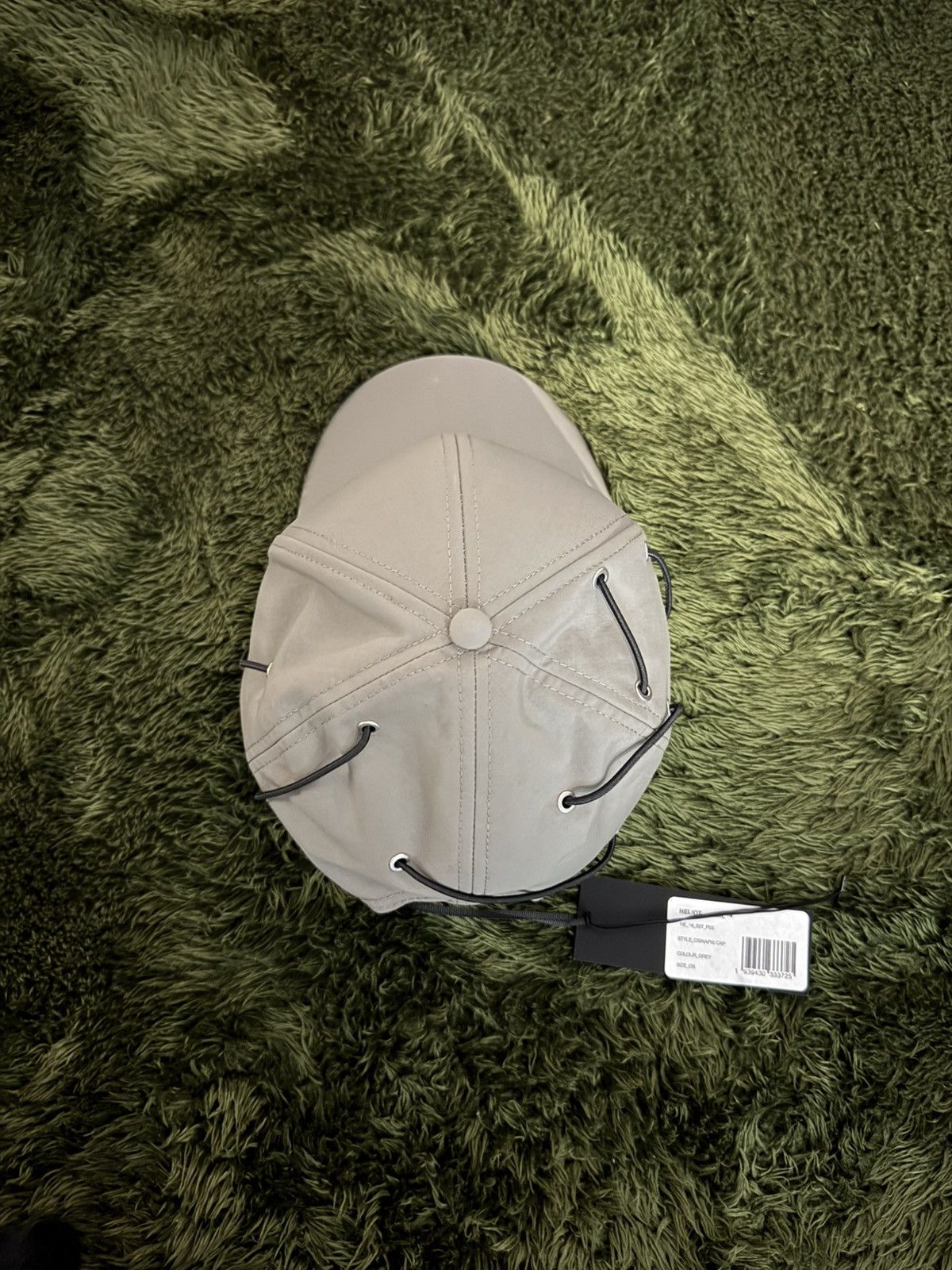 Heliot Emil Heliot Emil Metal HE Buckle Drawstring Cap Grey Size ONE SIZE - 3 Thumbnail