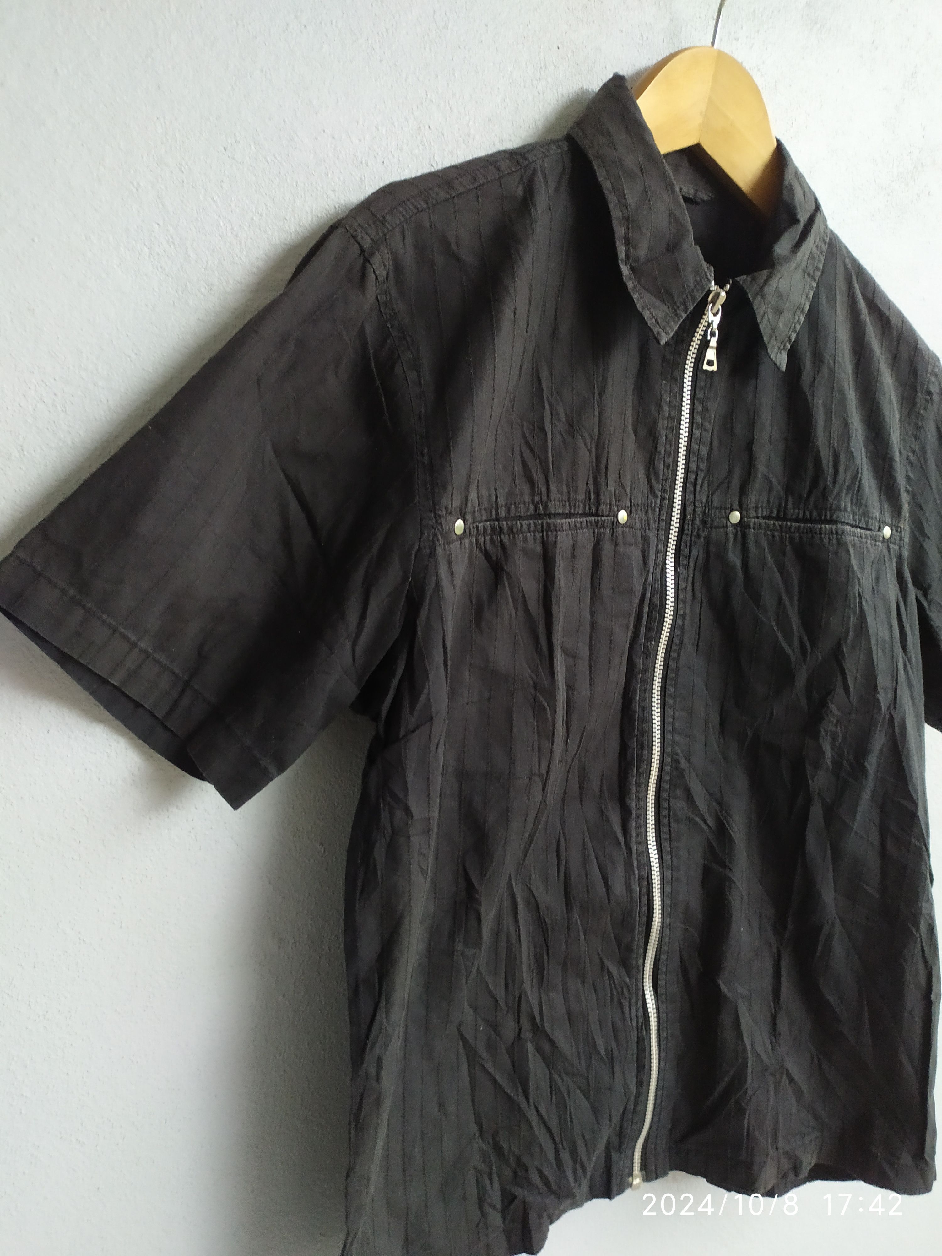 If Six Was Nine × Japanese Brand × KMRii Japanese Louis Chavlon Punk Gotchic Zipper Shirt Size US M / EU 48-50 / 2 - 7 Thumbnail