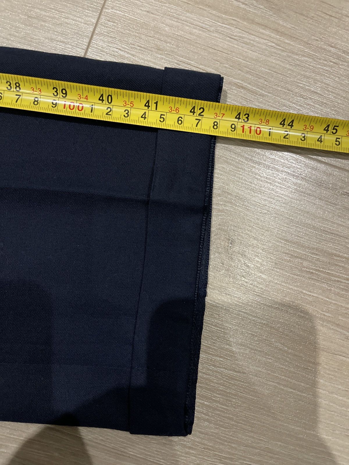 Vintage Vintage Sandro Pozzi Wool Pleated Trousers Navy Blue US30in Size 36R - 13 Thumbnail