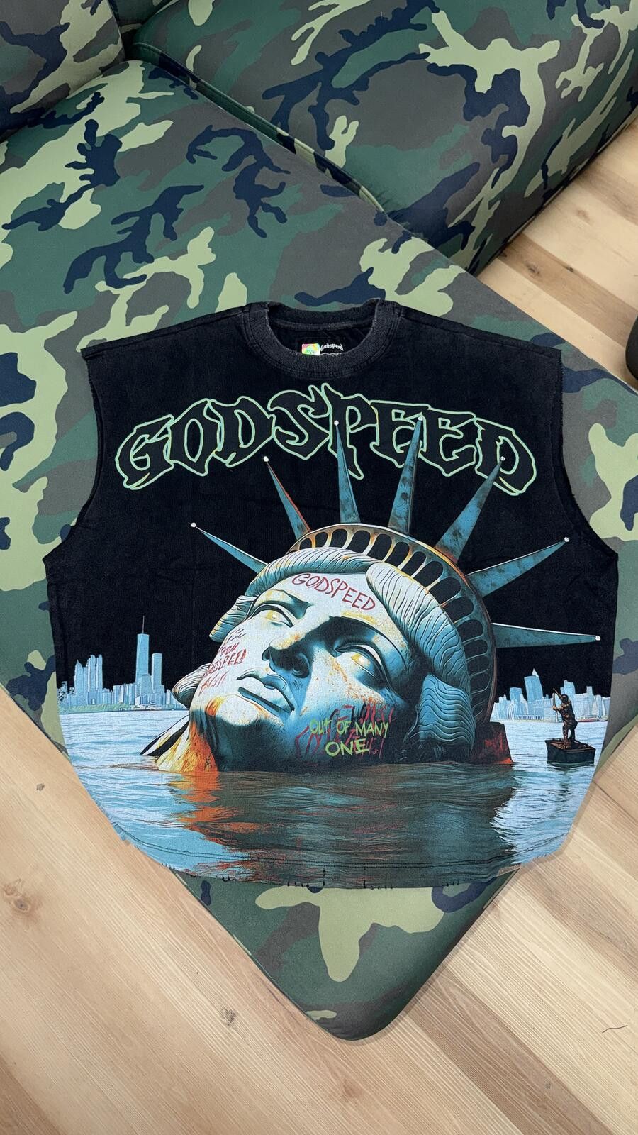 Godspeed Godspeed Black Sunken Liberty Sleeveless Tee Size US S / EU 44-46 / 1 - 1 Thumbnail