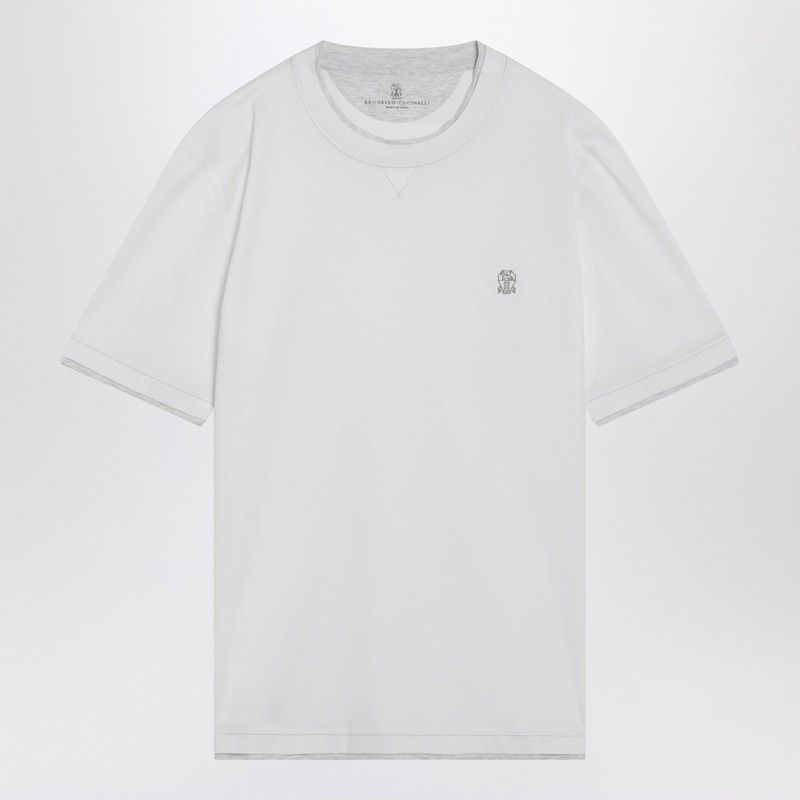 Brunello Cucinelli Brunello Cucinelli White T-Shirt With Faux Layering Effect Size US XXL / EU 58 / 5 - 1 Thumbnail