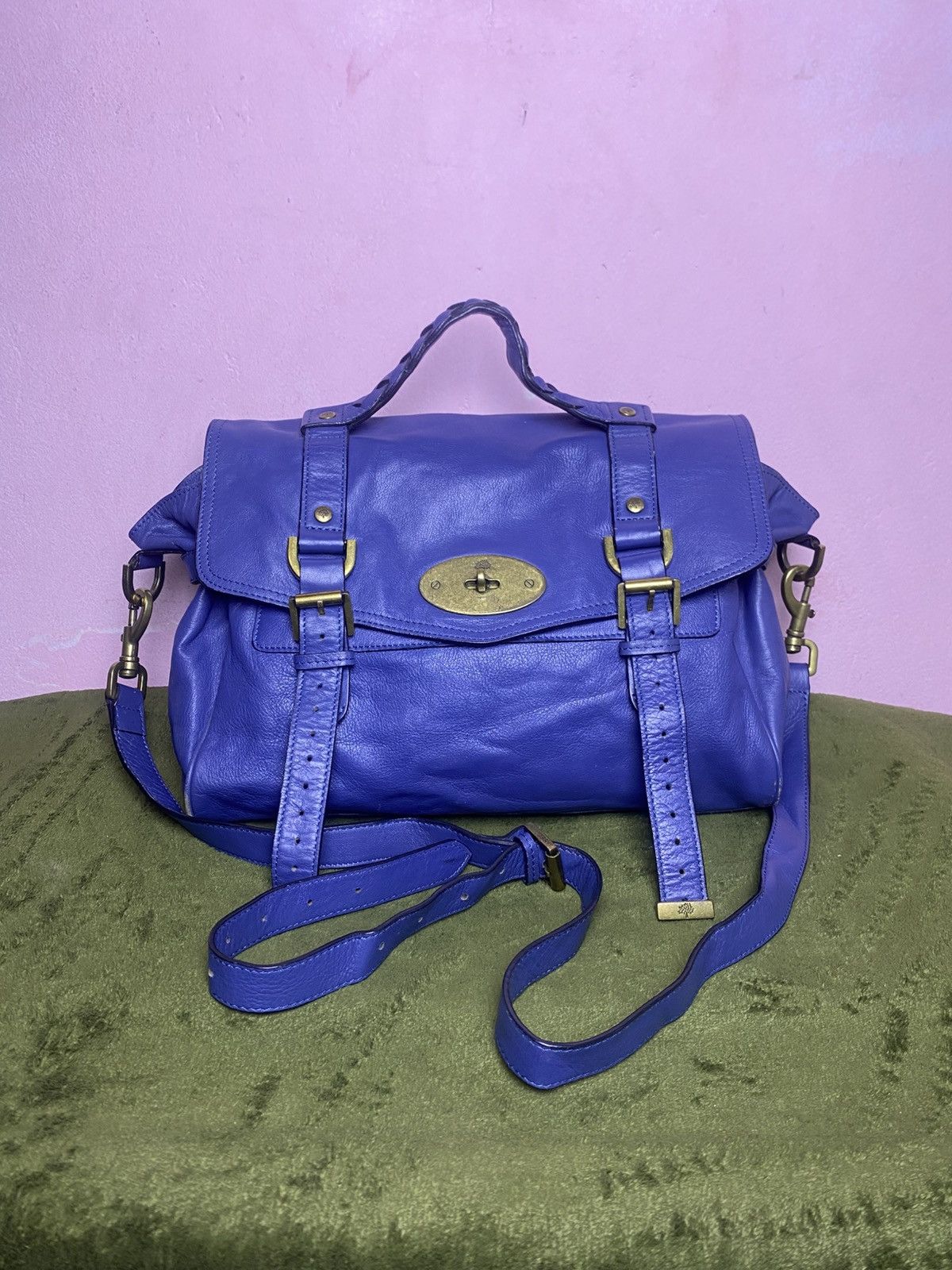 Mulberry Mulberry Alexa Blue Leather Satchel Bag Size ONE SIZE - 1 Thumbnail