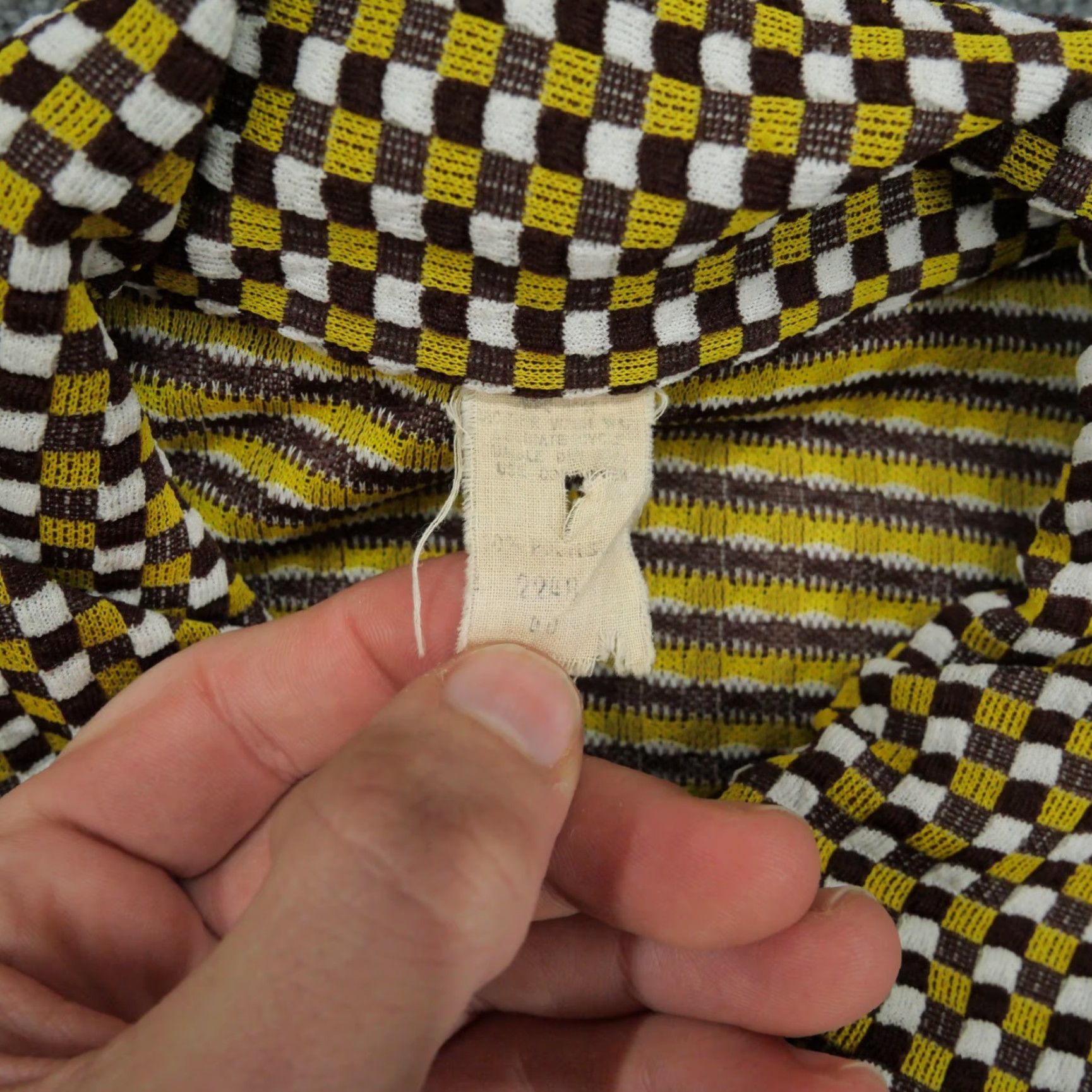 Vintage VINTAGE Jacket Womens XL Yellow Brown Checkered Plaid Hippie 60s 70s Windbreaker Shirt Womens XL Yellow Brown Checkered Plaid Hippie 60s 70s Size XL / US 12-14 / IT 48-50 - 5 Thumbnail