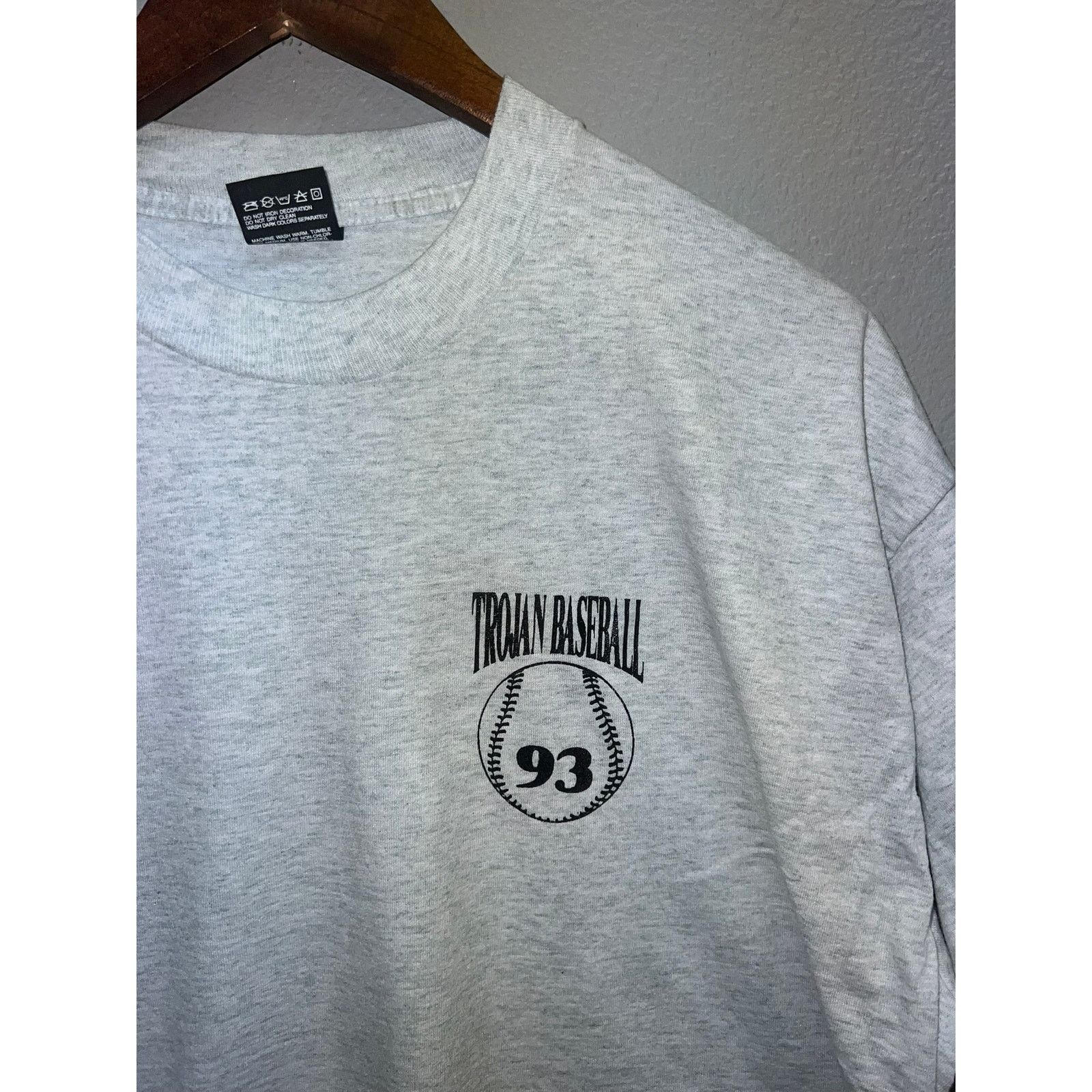 Fruit Of The Loom Vintage Baseball Shirt Trojan Baseball Fever Catch It Tee XL Size US XL / EU 56 / 4 - 3 Thumbnail