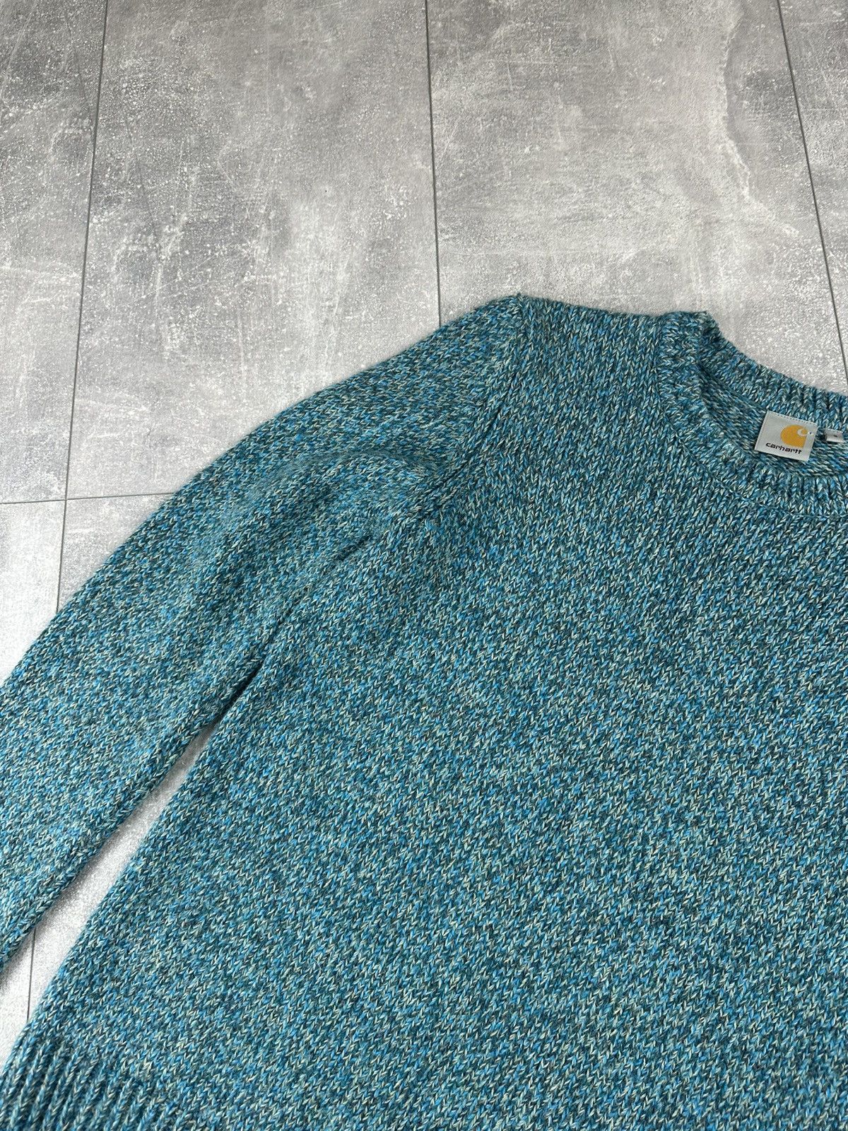 Carhartt Carhartt Small Logo Morris Textured Knitting Sweater Size US S / EU 44-46 / 1 - 4 Thumbnail