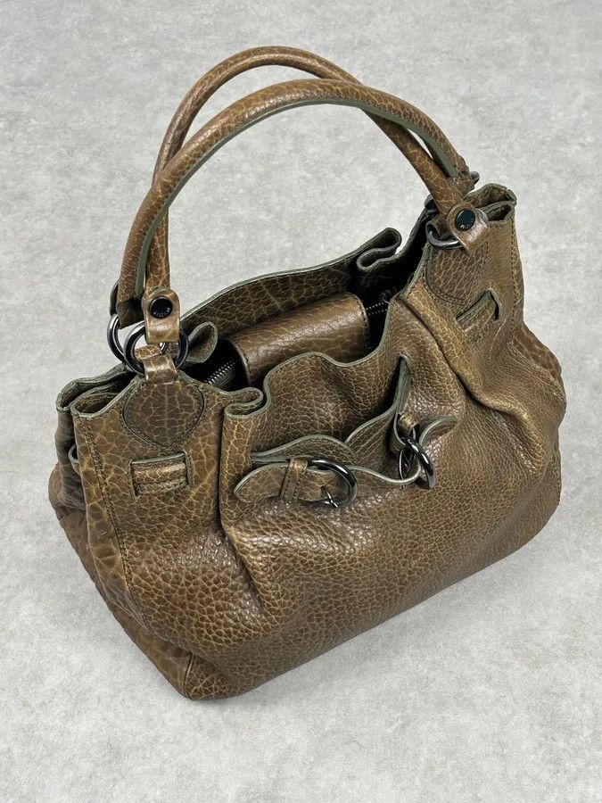Moschino 2000s Moschino Brown Leather Shoulder Bag Size ONE SIZE - 4 Thumbnail