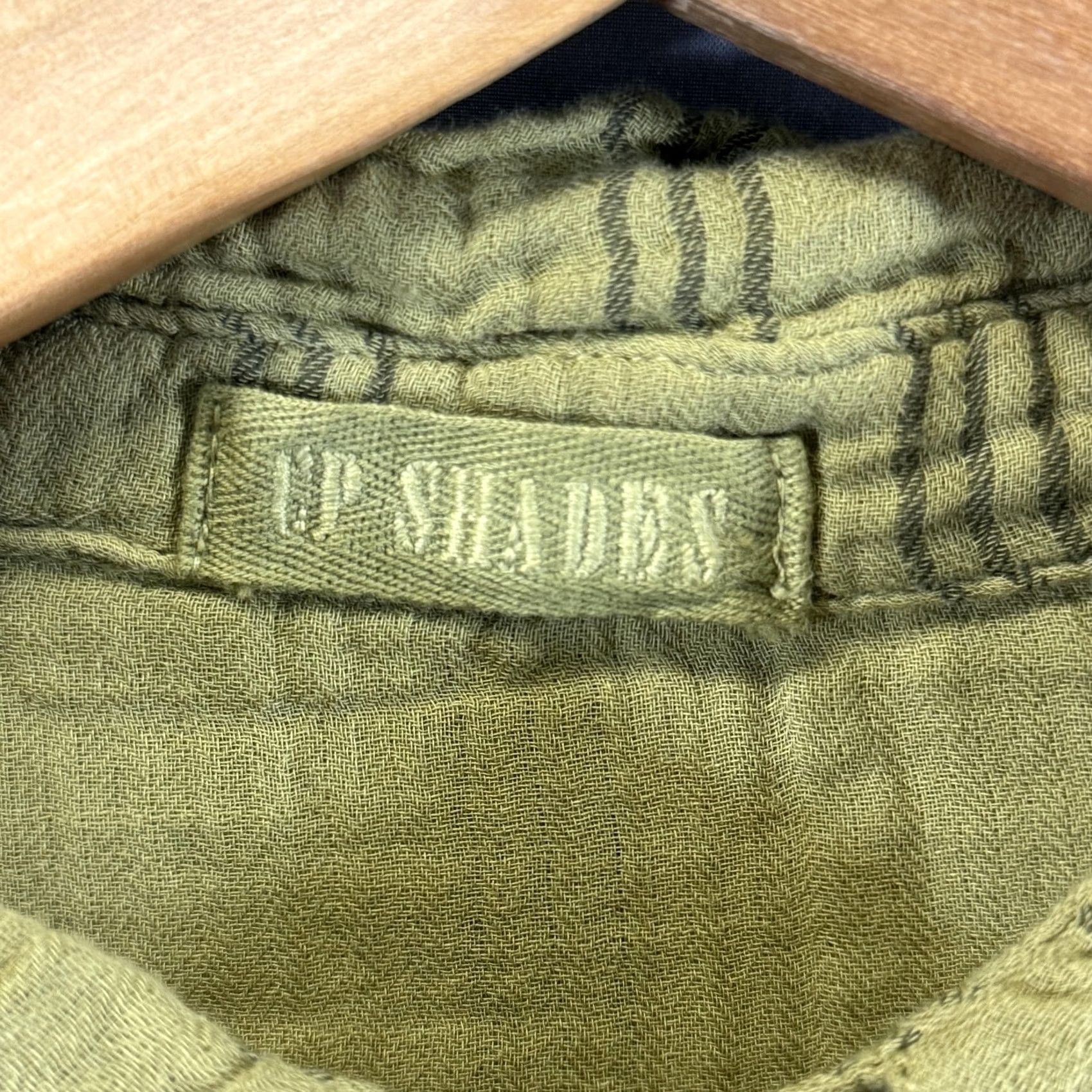 Olive VINTAGE CP Shades Shirt Womens XS Olive Green Button Front Crinkle Gauze Made USA Casual Size XS / US 0-2 / IT 36-38 - 4 Thumbnail