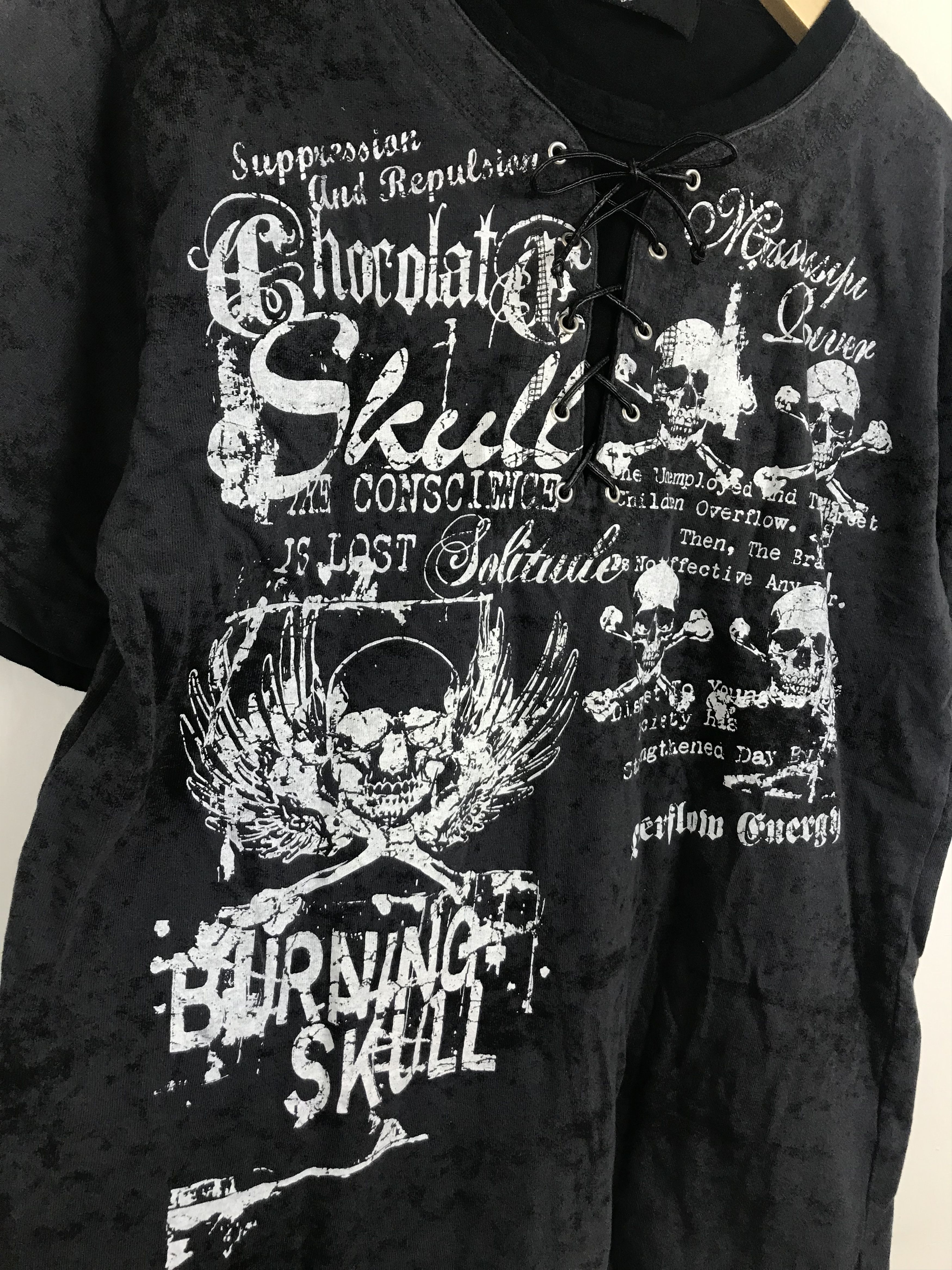 If Six Was Nine × Japanese Brand × Le Grande Bleu (L.G.B.) Japanese Beaumere Skull Poem punk gothic ifsix lgb style Size US M / EU 48-50 / 2 - 2 Thumbnail