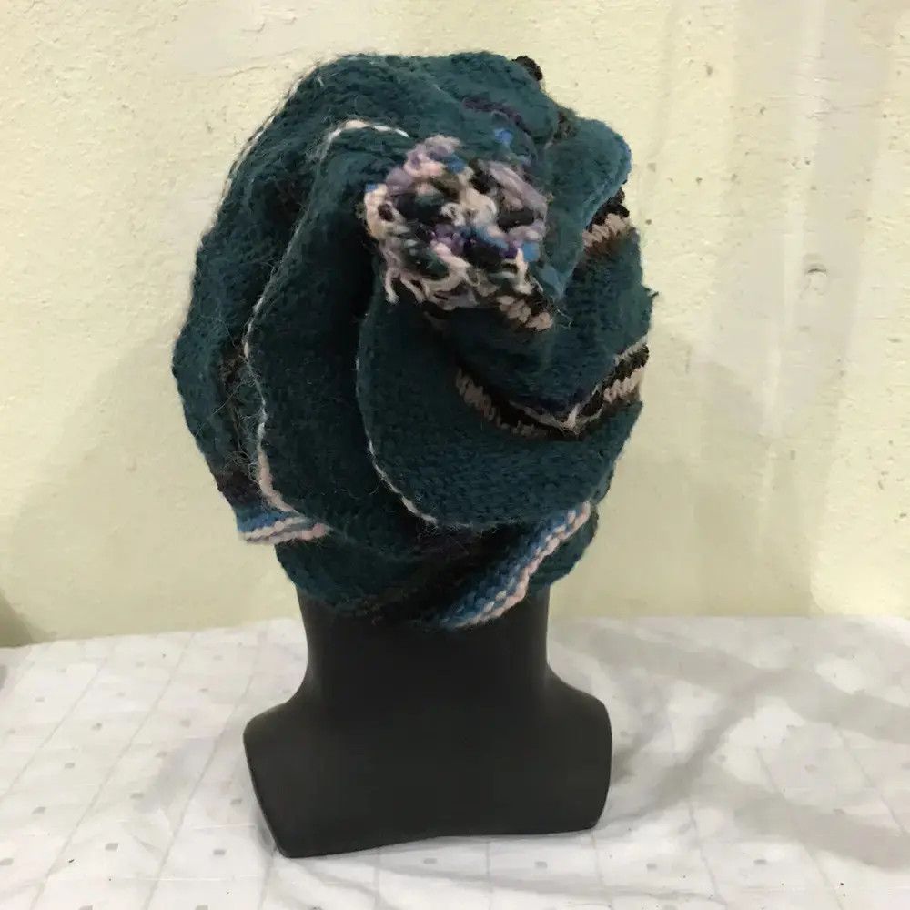 Vintage Japanese Brand Knit Design Beanie Hat Size ONE SIZE - 6 Thumbnail