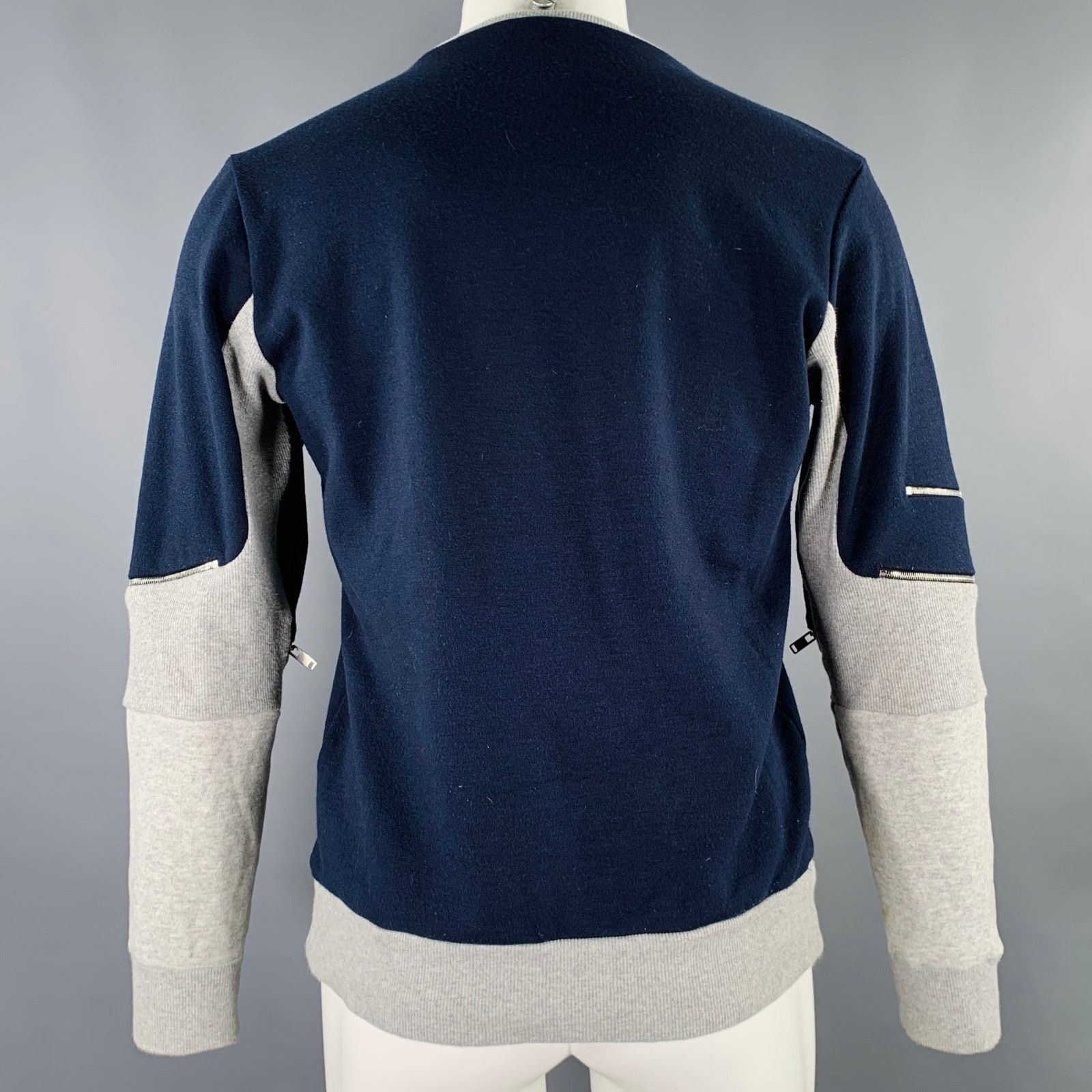 Tim Coppens M Navy Grey Mixed Fabrics Acrylic Blend Sweatshirt Size US M / EU 48-50 / 2 - 4 Thumbnail